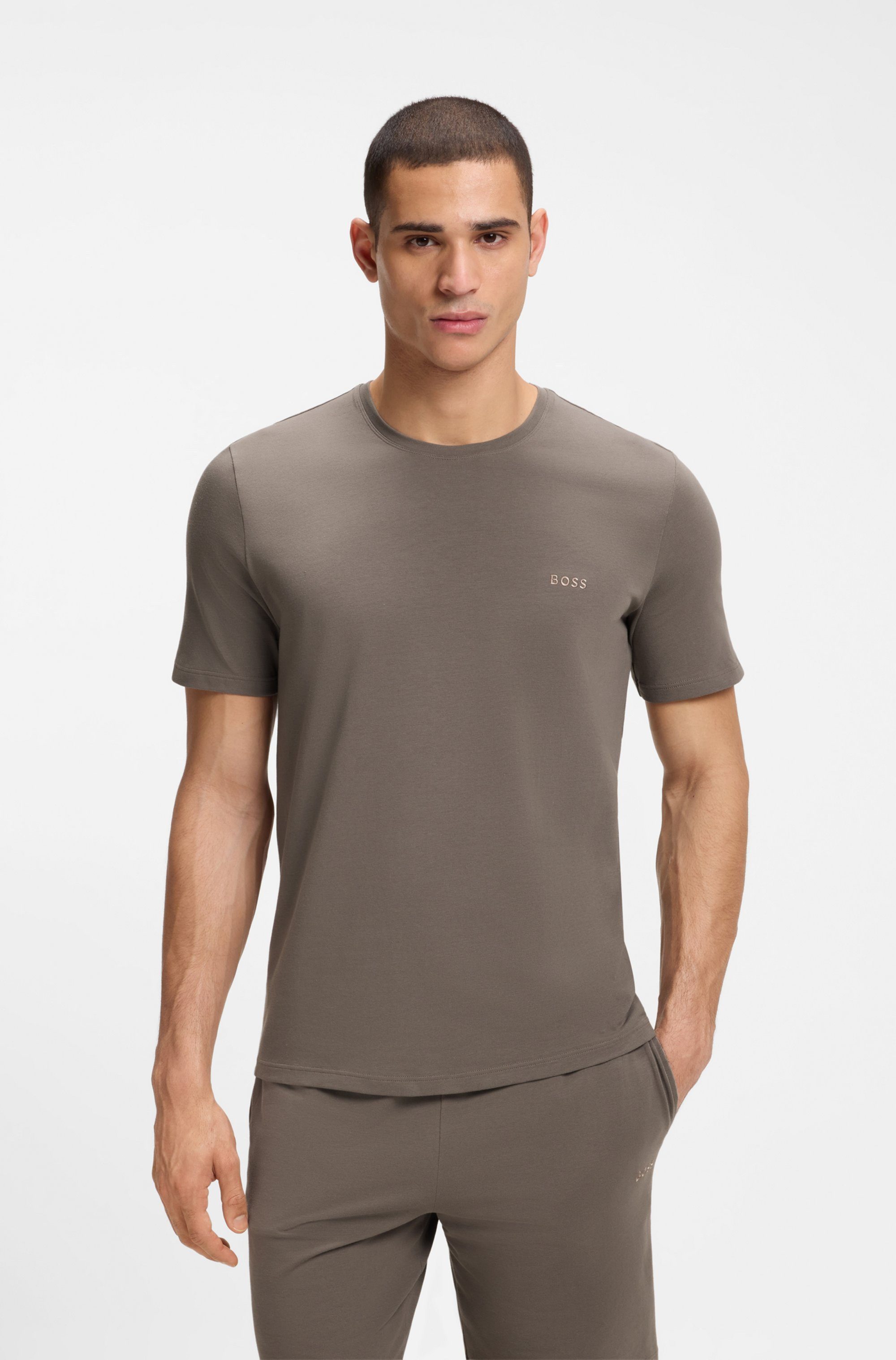 BOSS T-Shirt Mix&Match T-Shirt R mit Logostickerei