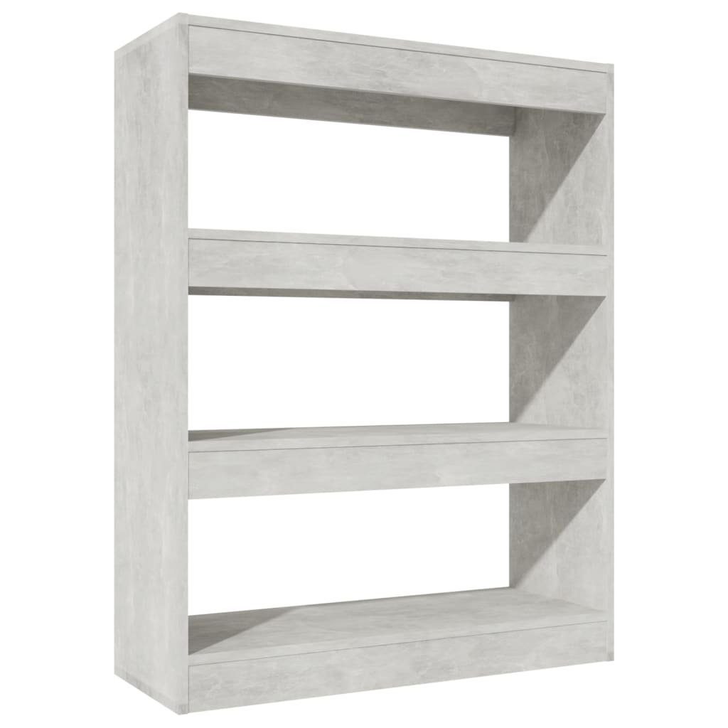 vidaXL Bücherregal Bücherregal/Raumteiler Betongrau 80x30x103 cm günstig online kaufen