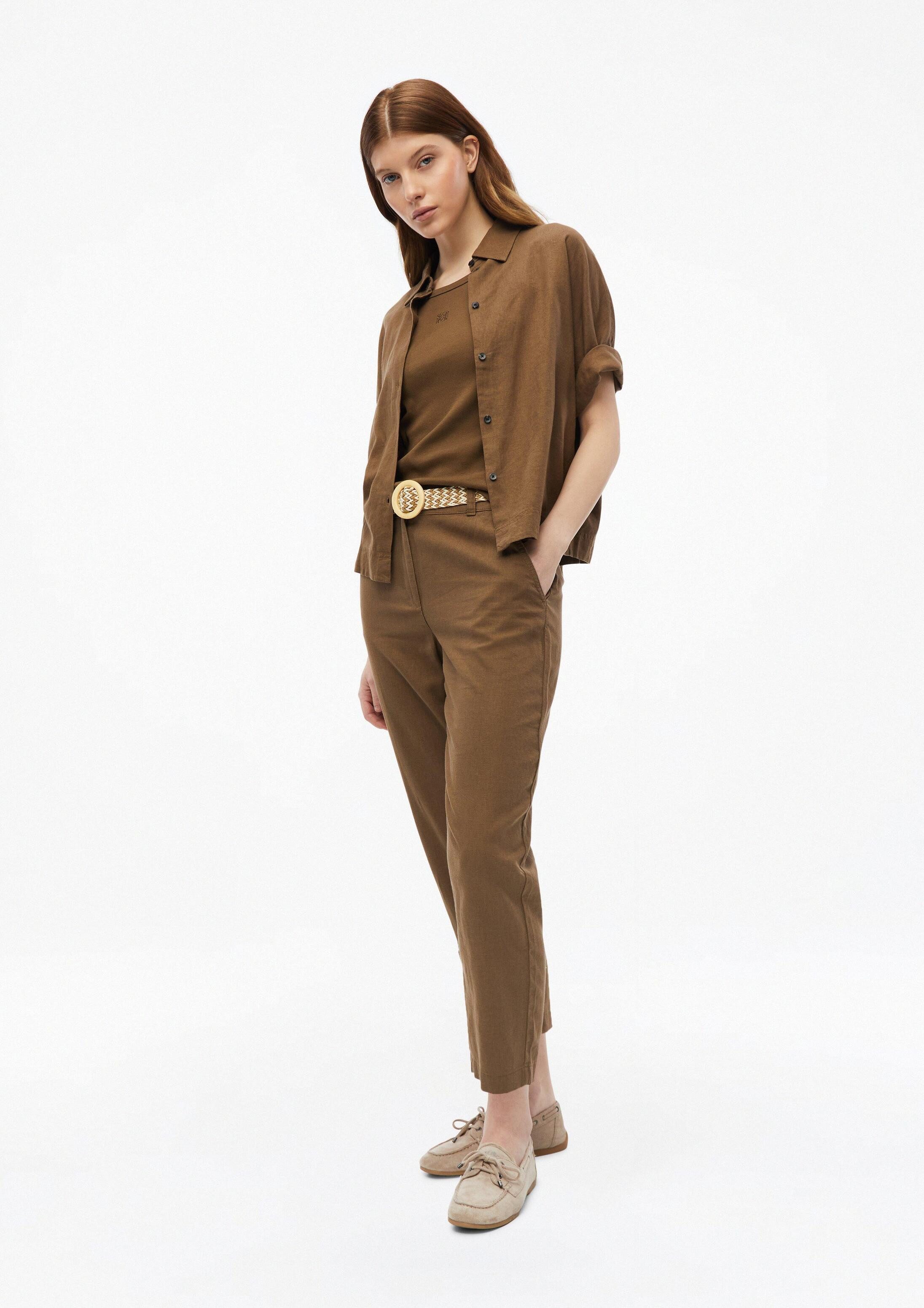s.Oliver Chinos Hose Cropped Chino mit Gürtel – Bild 5 von 5