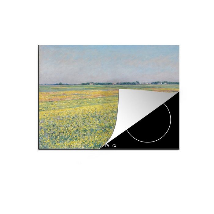 MuchoWow Herdblende-/Abdeckplatte Die Ebene von Gennevilliers - Gemälde von Gustave Caillebotte Vinyl (1 tlg) Mobile Arbeitsfläche nutzbar Ceranfeldabdeckung