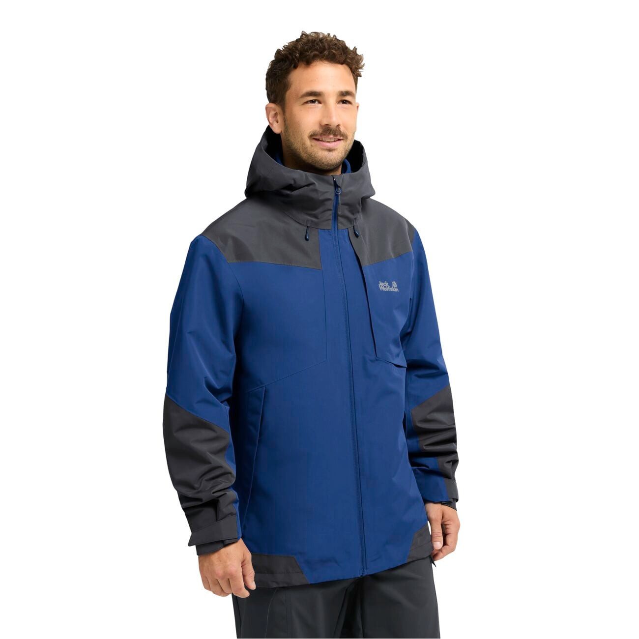 Jack Wolfskin Regenjacke Flextrail 2-Lagen (wasserdicht, winddicht) orchidblau Herren