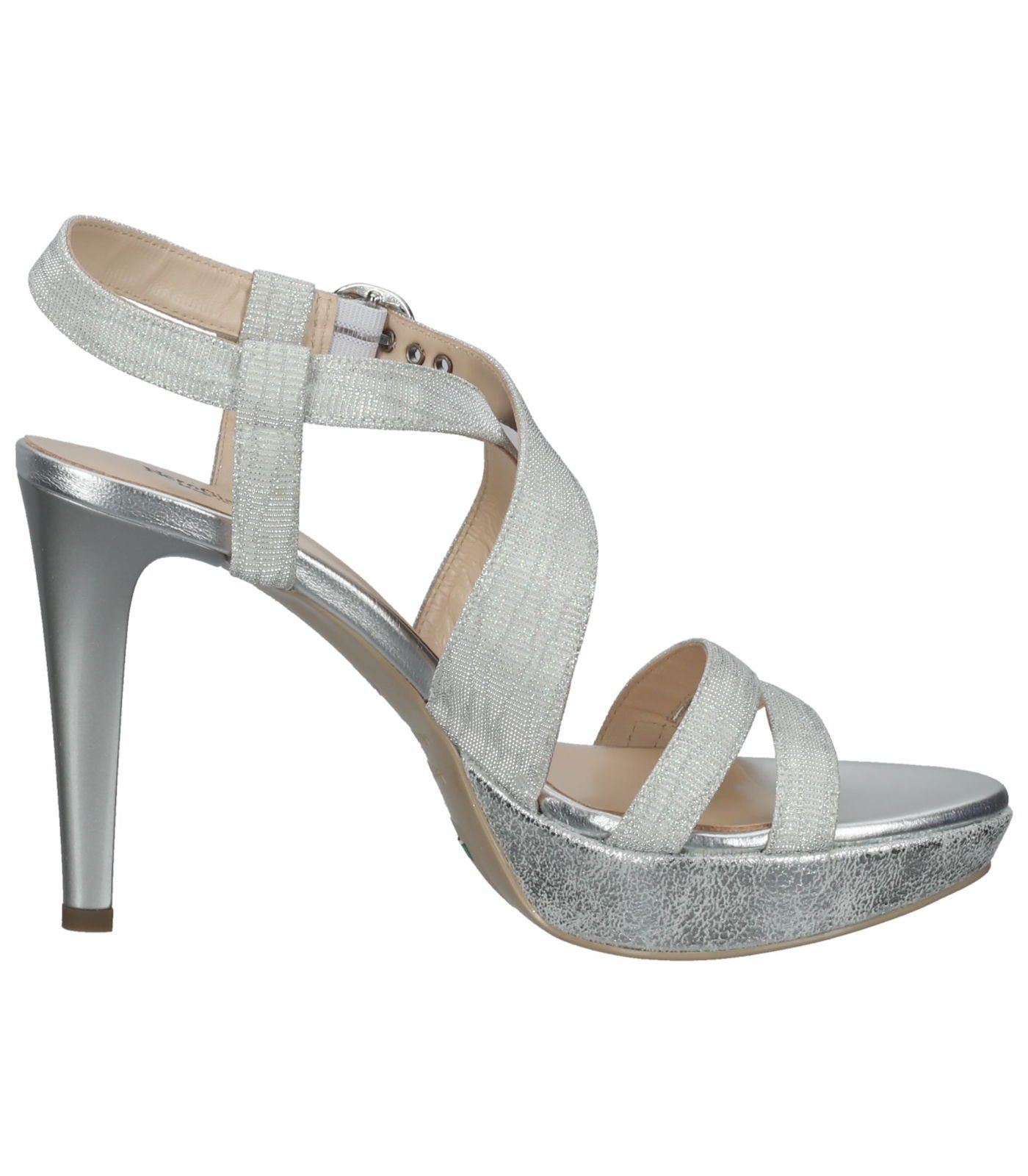 Nero Giardini Sandalen Silber Textil High-Heel-Sandalette