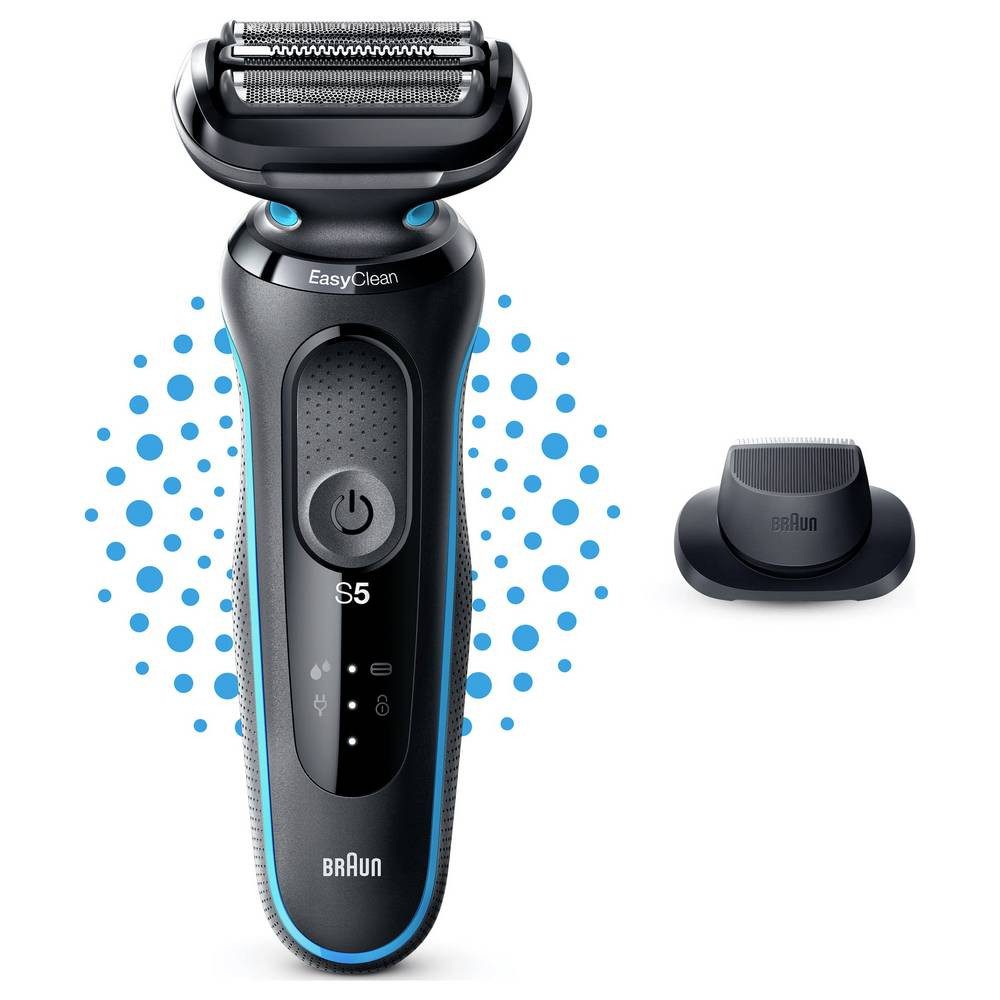 Braun Elektrorasierer 51-M1200s Folienrasierer Schwarz, Blau