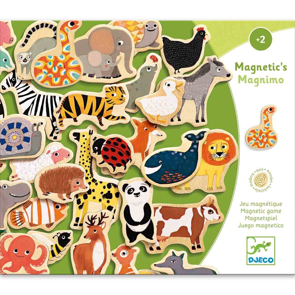 DJECO Lernspielzeug Holz-Magnete Magnimo 36 bunte Tierfiguren Kinder ab 2 J günstig online kaufen