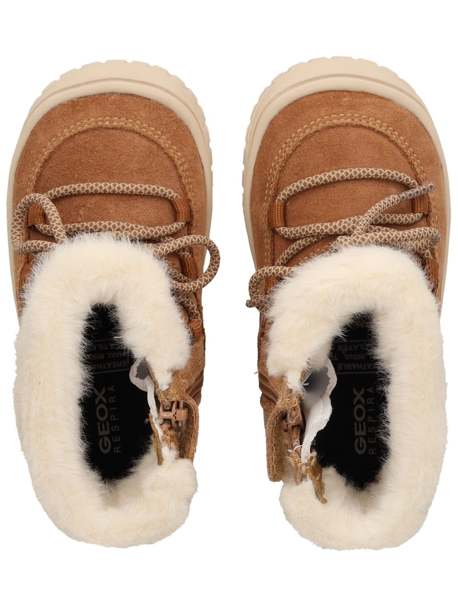 Geox Stiefelette Leder/Textil . Schnürstiefelette