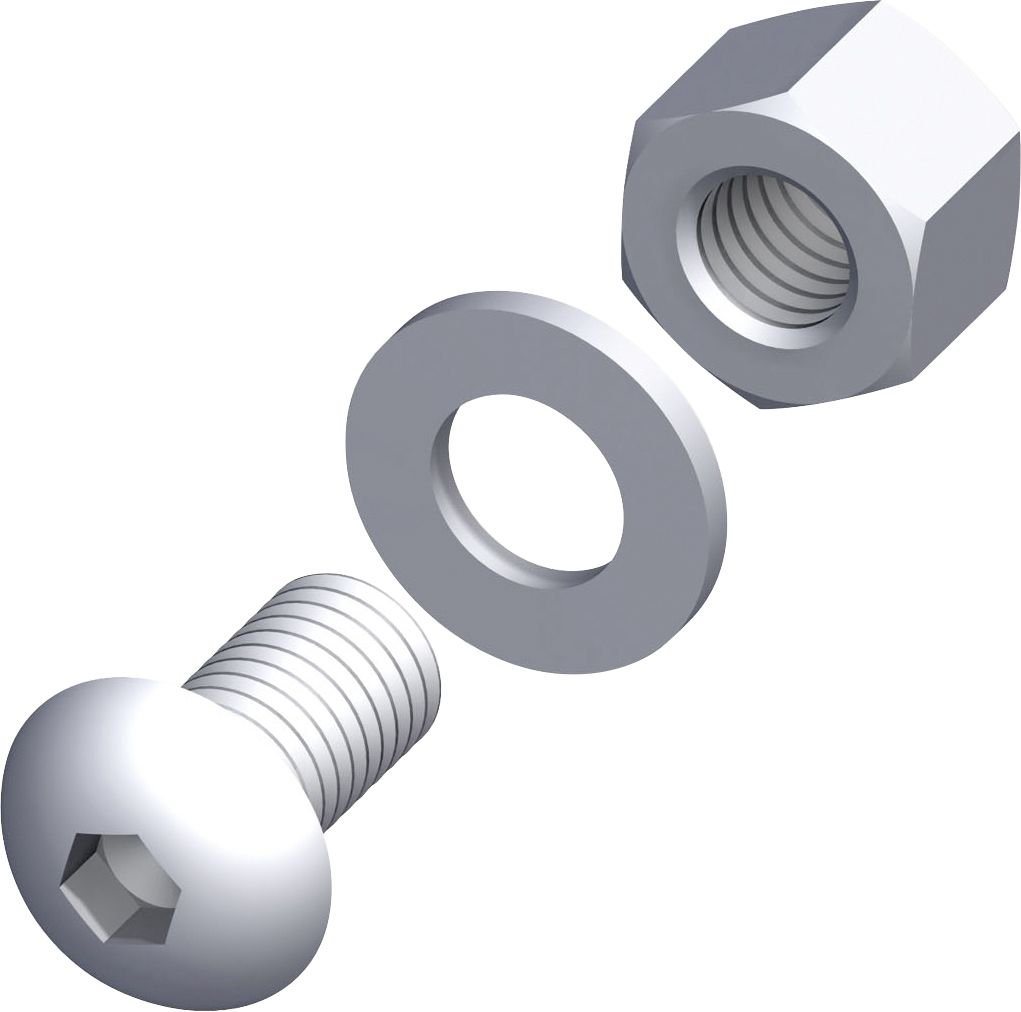 Thumbnail - alfer Gewindeschraube alfer Linsenkopfschrauben-Set M6 Stahl verzinkt