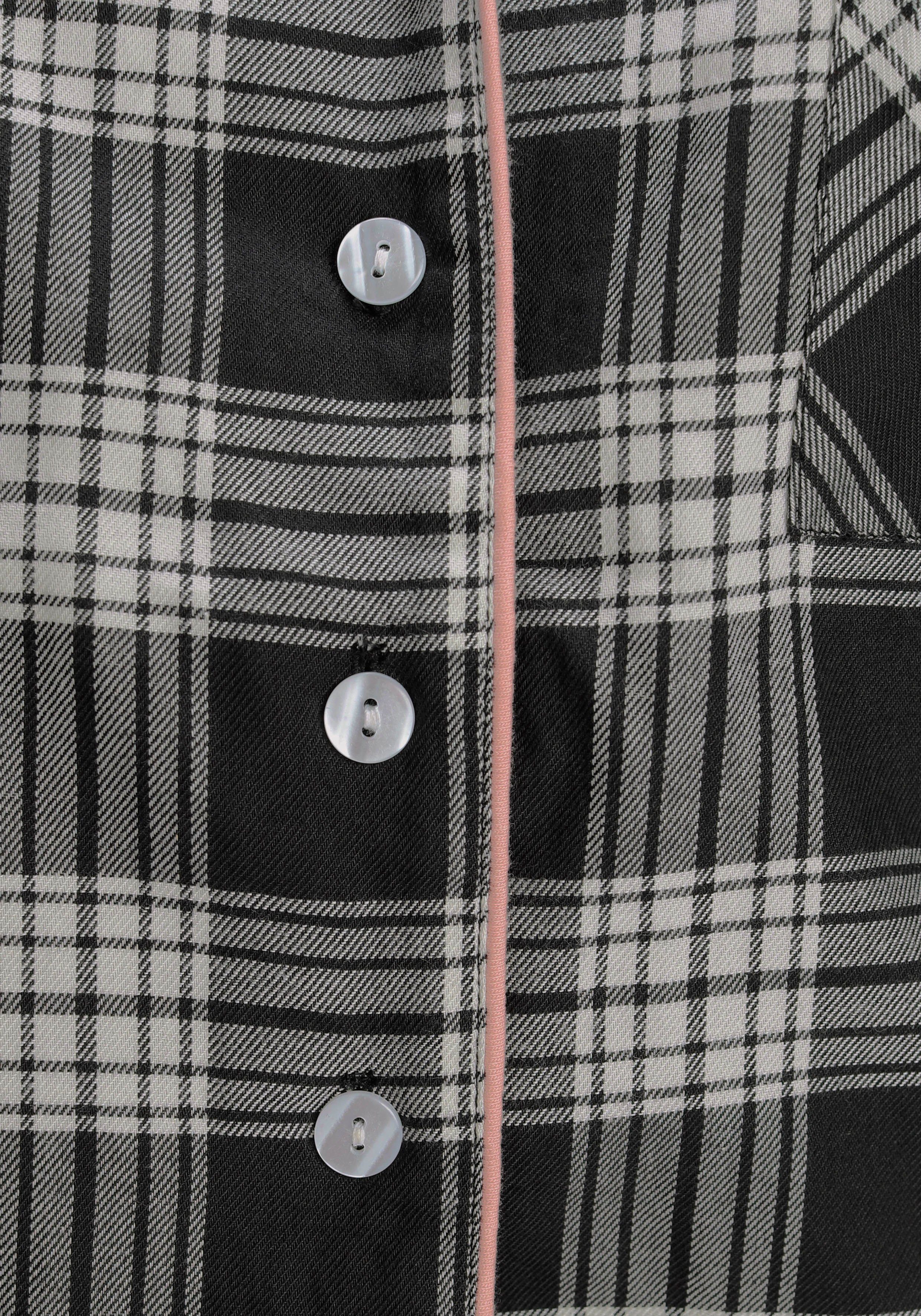 H.I.S Pyjama (Set, 2 tlg) aus Flanell mit Allover-Karomuster