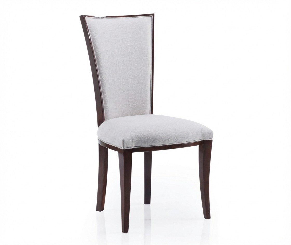 JVmoebel Esszimmerstuhl Designer Esszimmerstuhl Weiß aus Massivholz - Relaxstuhl Lehnstuhl, Made in Europe