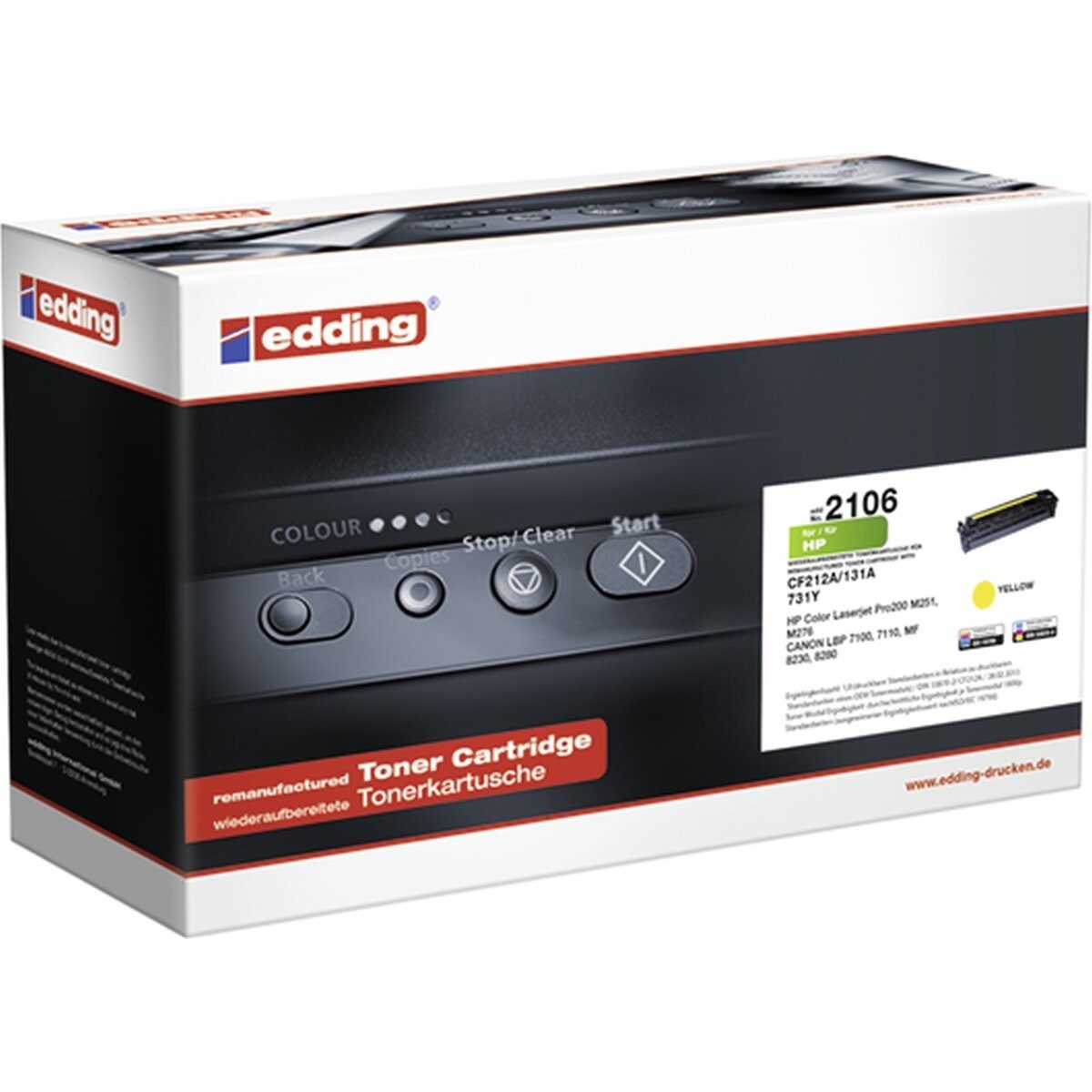 edding Tonerpatrone Toner kompatibel mit HP CF212A yellow