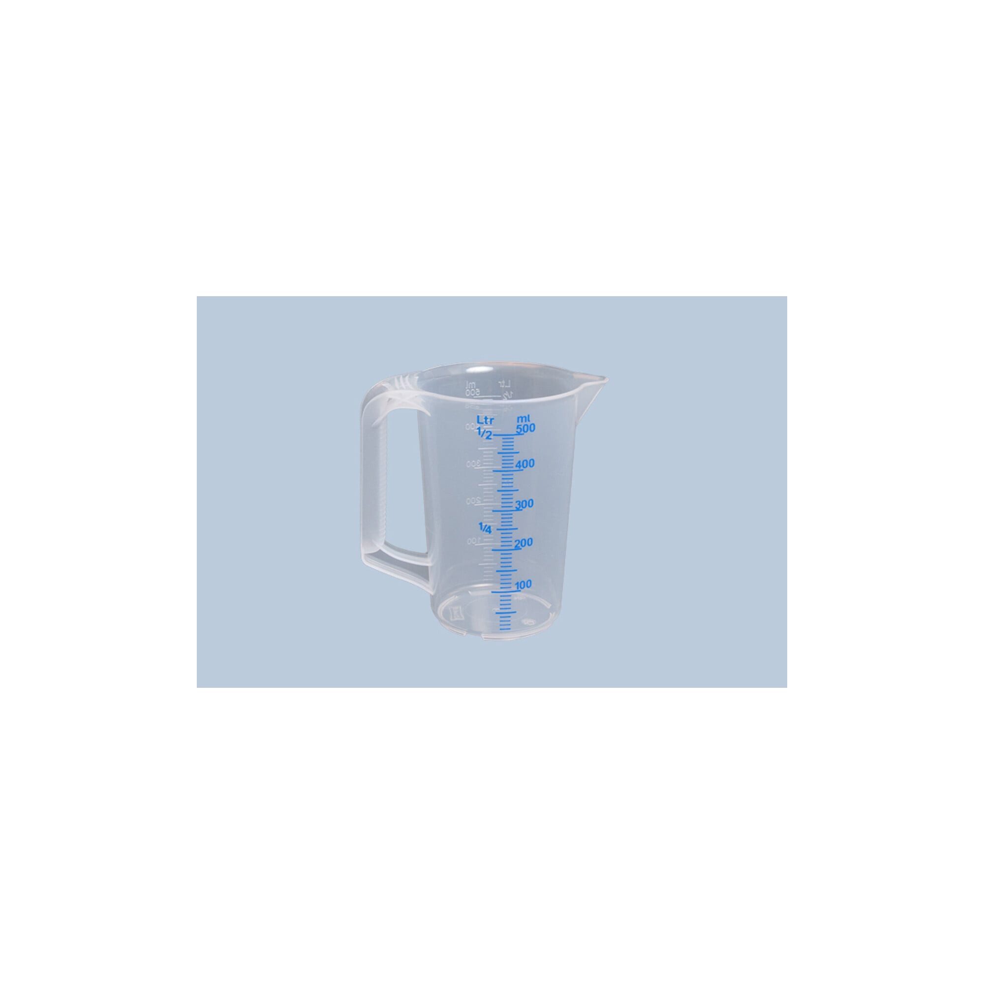 hünersdorff Aufbewahrungsbox Hünersdorff Messkanne 500 ml, PP, 2 Skalen geschlossener Griff, transp