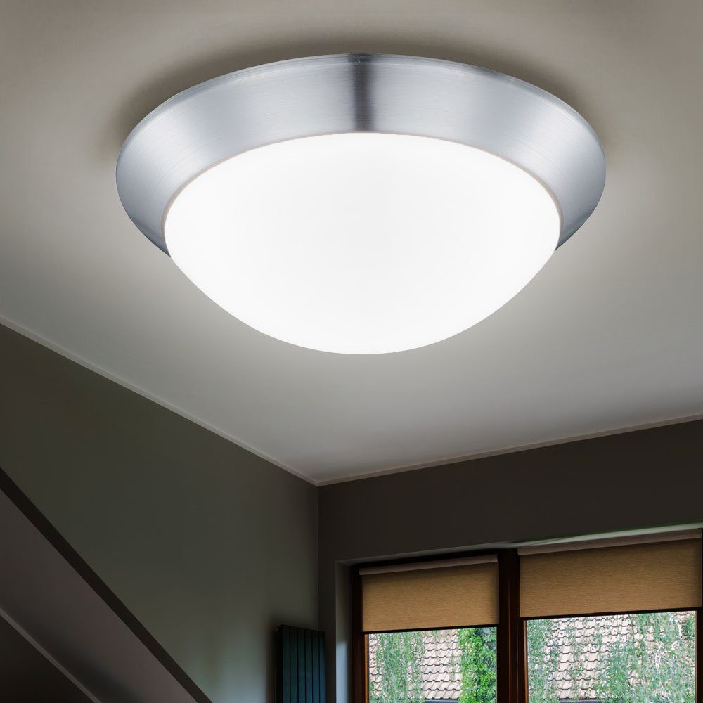 Deckenleuchte, Warmweiß, LED opal Wohnzimmerlampe Deckenlampe fest etc-shop LED-Leuchtmittel Designlampe Deckenleuchte verbaut,
