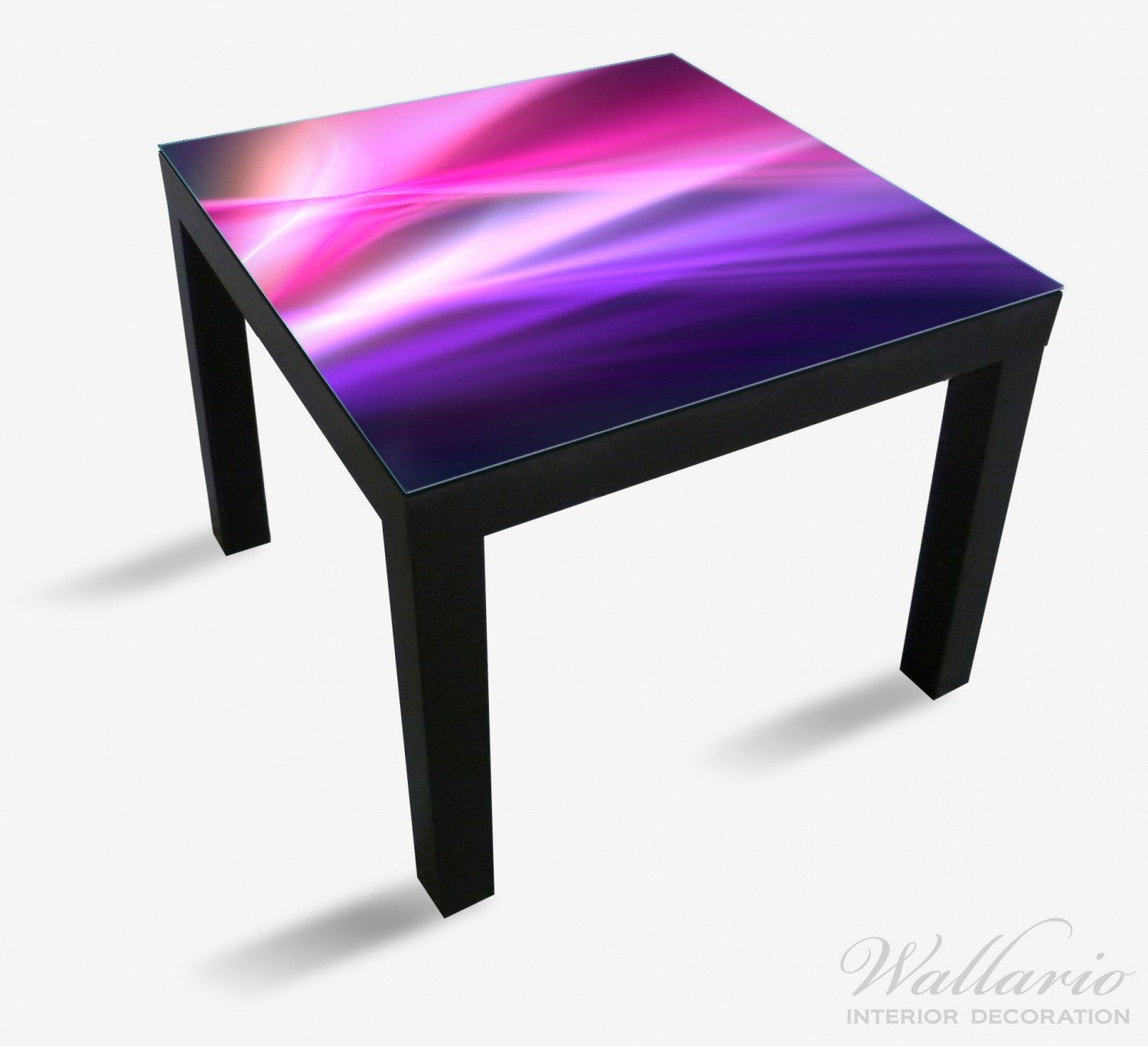 St), für Lack Formen Tischplatte (1 Abstrakte geeignet und Wallario Tisch lila in Ikea pink Linien