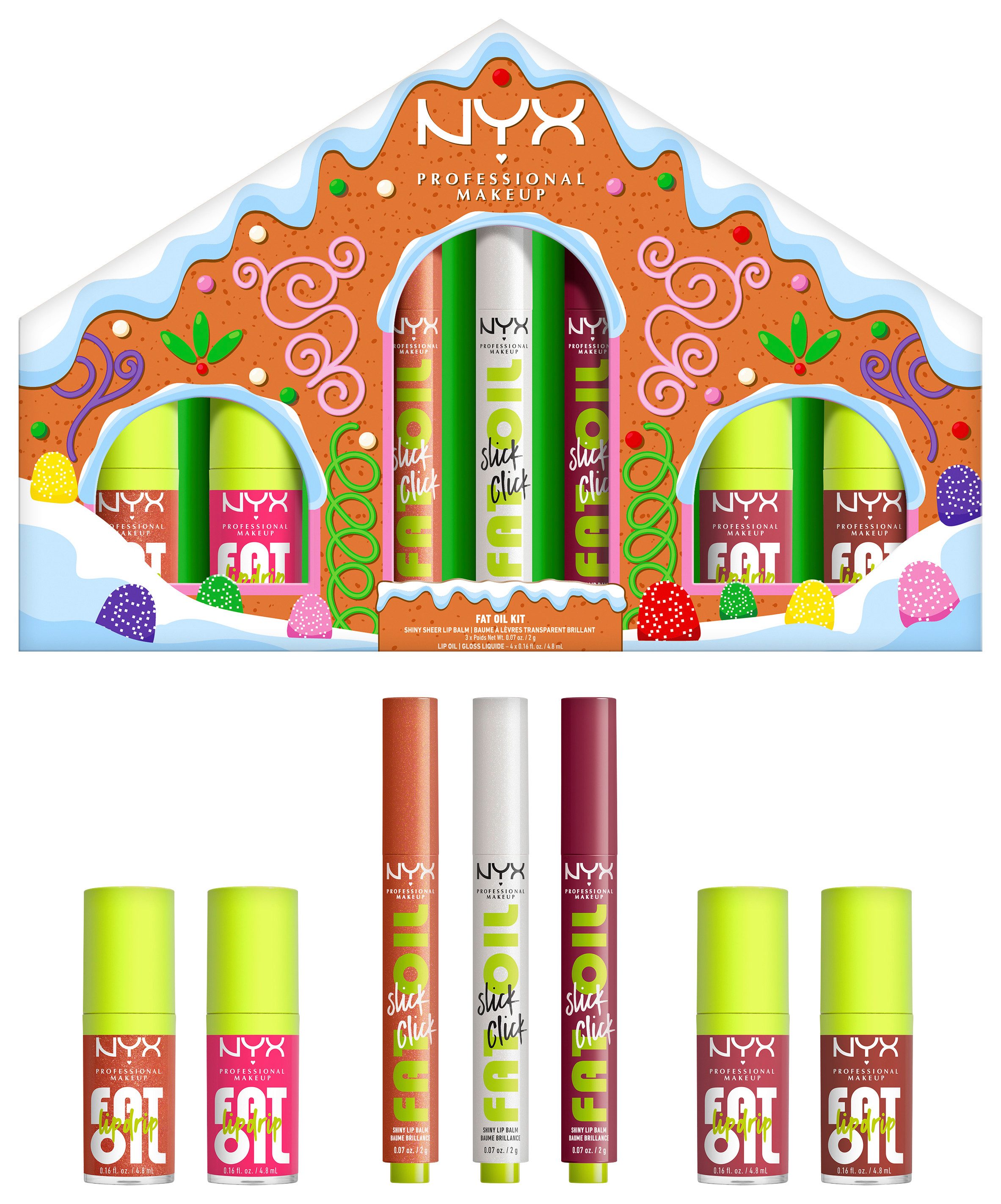 NYX PROFESSIONAL MAKEUP Lipgloss HOLIDAY 2025 FAT GINGERBREAD HOUSE KIT