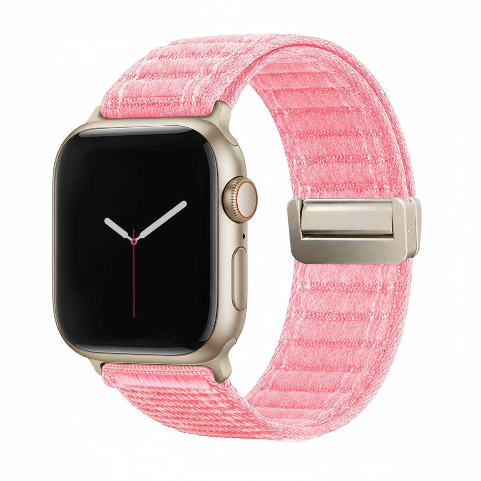 Tec-Expert Smartwatch-Armband für Apple Watch Series 8 45 mm Armband Ersatz Wechsel Band, Nylon Textil mit Magnetverschluss, stufenlos Verstellbar atmungsaktiv