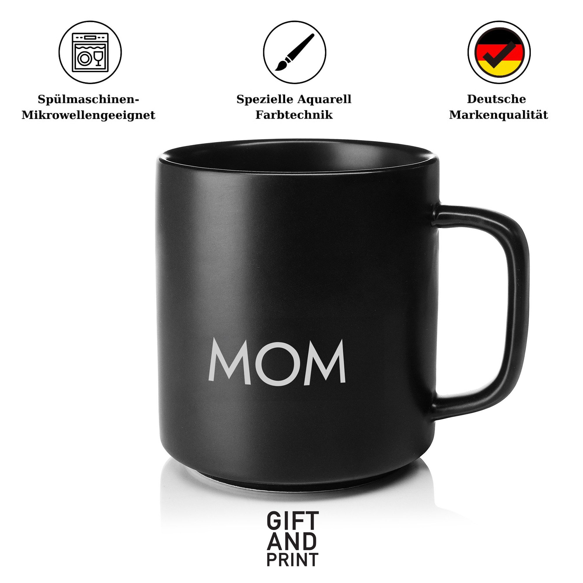 Giftandprint Tasse Muttertags geschenk - Mom Kaffeetasse ohne Henkel Geschenke für Mama, 1-tlg., Keramik, Muttertag, geschenke für Frauen, Inkl. Geschenkverpackung