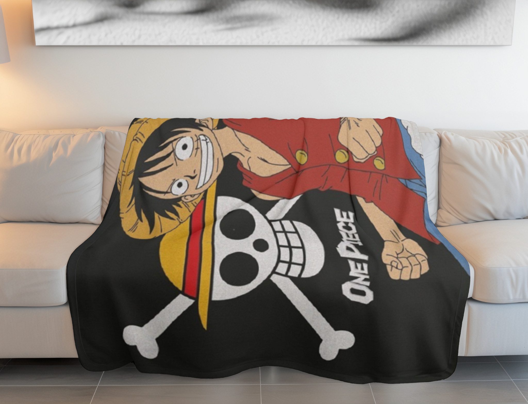 Wohndecke Sherpa Decke – Superweiche Kuscheldecke 110x150 cm für Anime-Fans, One Piece Anime