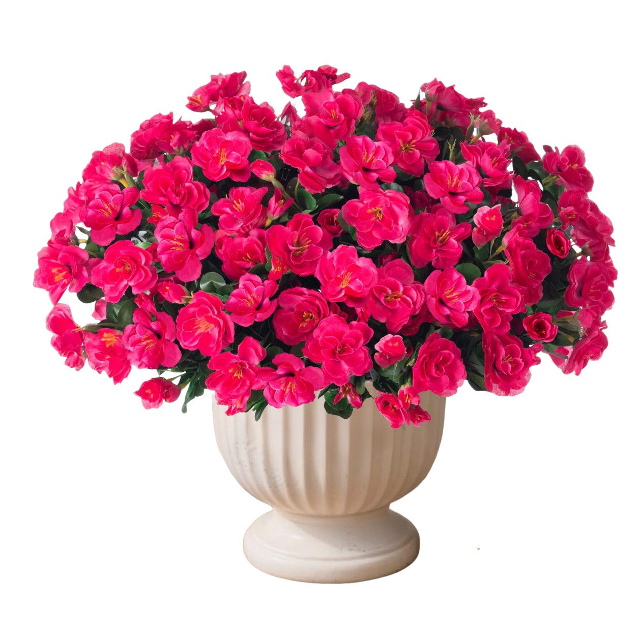 Kunstblumenstrauß 4er Set künstliche Azaleen-Blumensträuße, künstliche Kamelienblumen, Agger, geeignet für Terrasse, Garten und Wohnungsdekoration