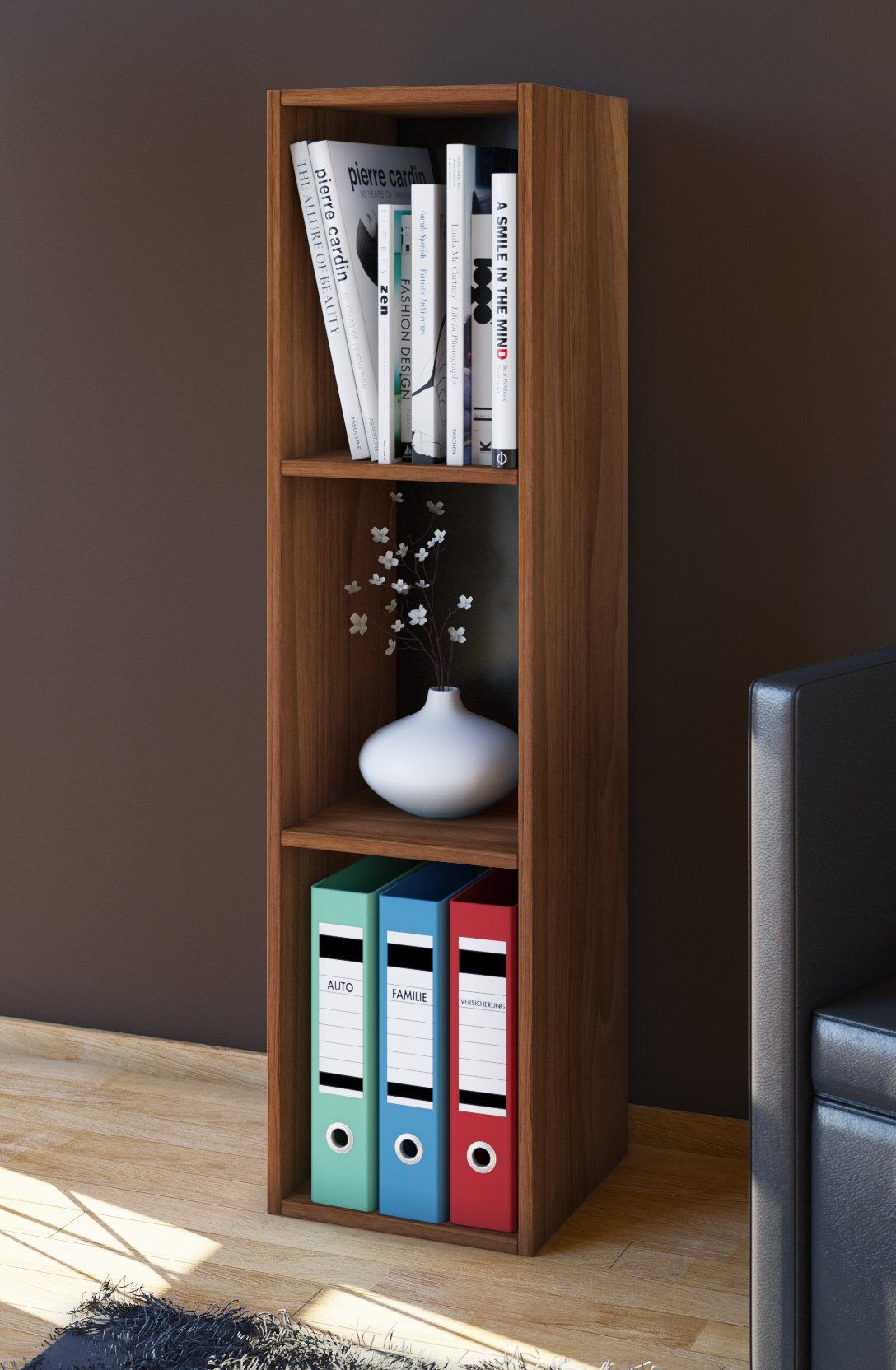 VCM Standregal Holz Stand Regal Aufbewahrung Deko Bücher Mendas 3