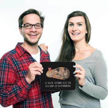 Mr. & Mrs. Panda Mauspad Einhorn Meerschweinchen - Schwarz - Geschenk, Einhörner, Einzigartige (1-St), rutschfest