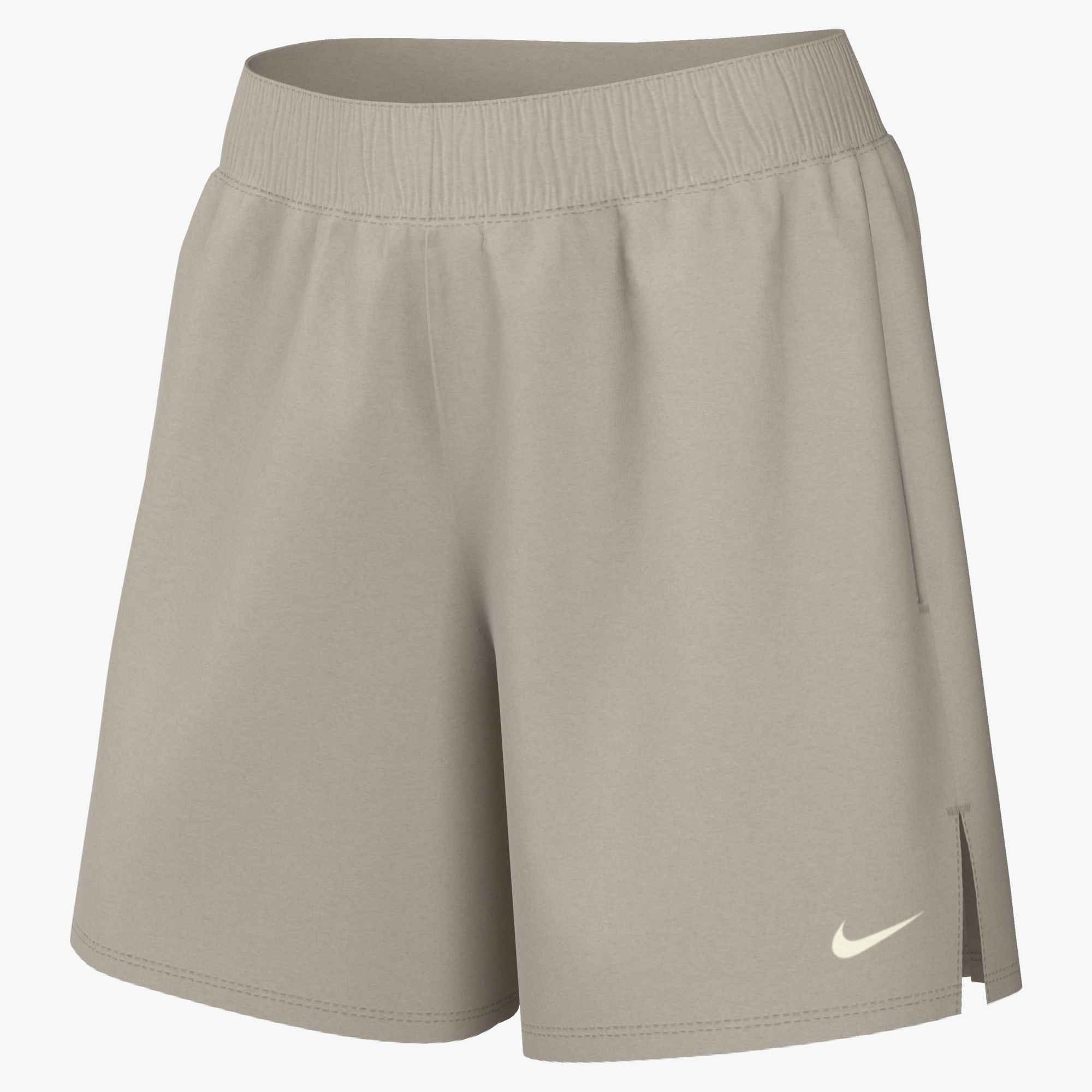 Nike Sportswear Shorts W NK STDO FLC MW MR STD 4 SHRT mit Eingrifftaschen, ca. Mitte Oberschenkel lang, gerade Beinform