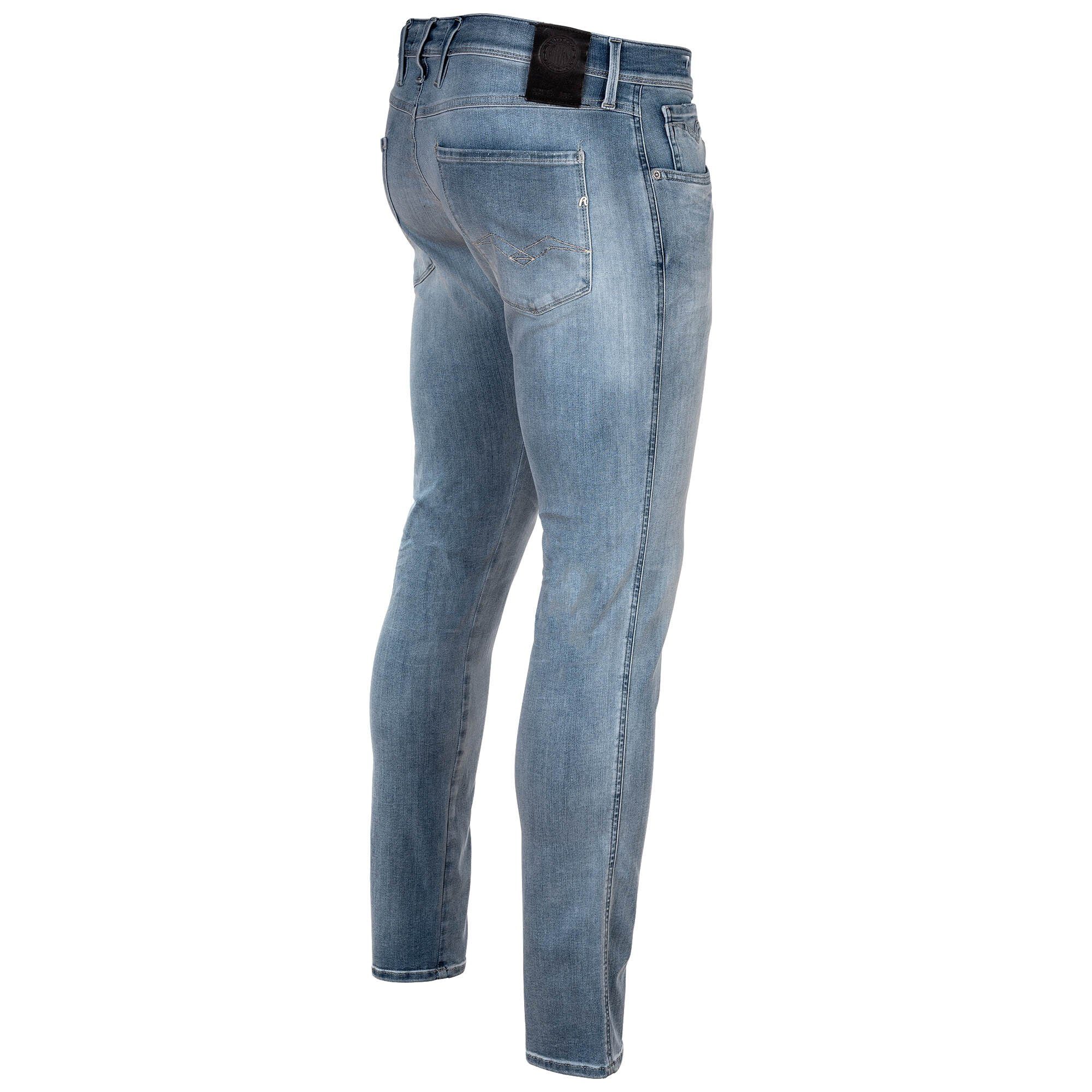 Replay Hyperflex Regular-fit-Jeans Mittelblau Denim - ANBASS, Herren Jeans Stretch