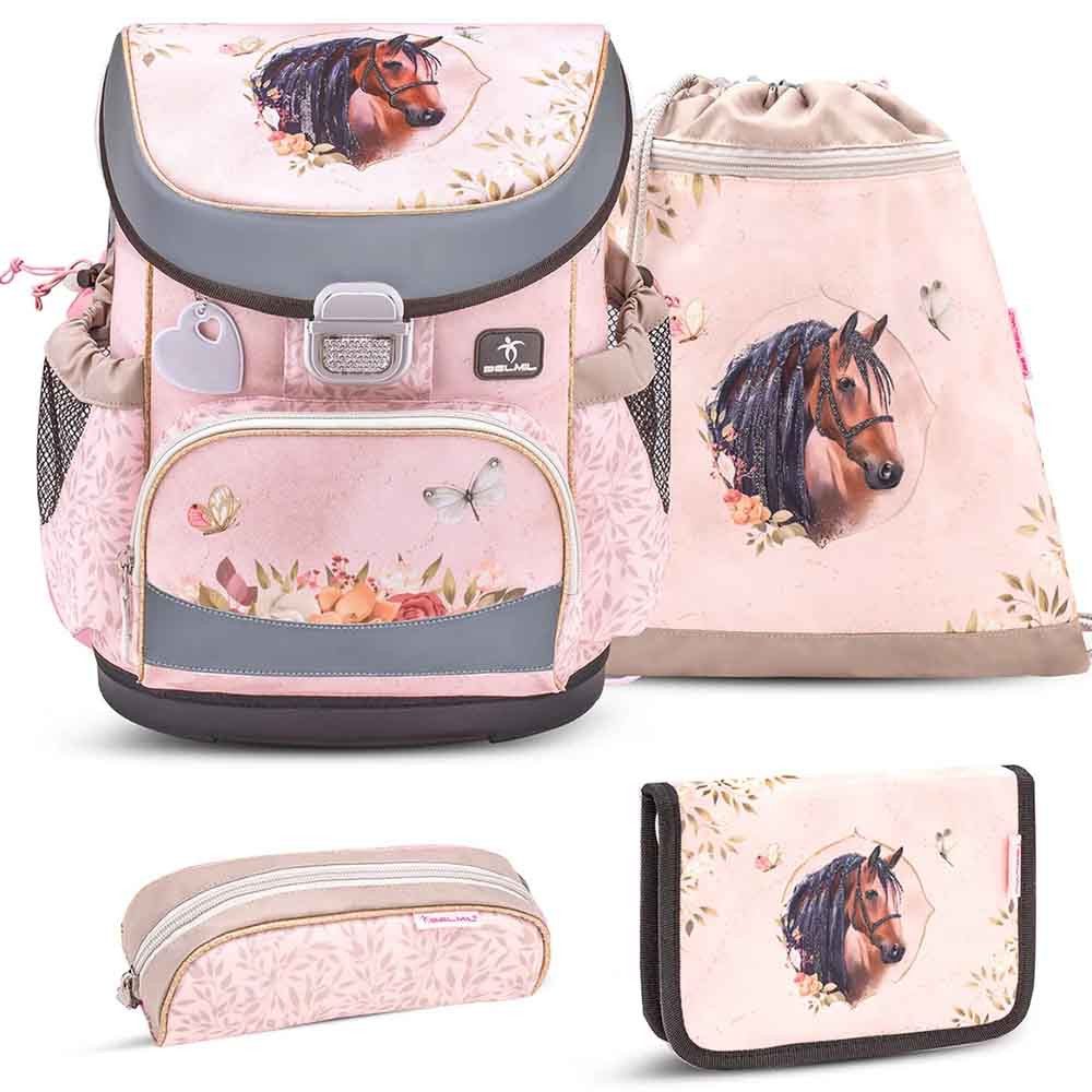 Belmil Schulranzen Set Mini Fit 10-teilig 2025 Mädchen Horse Chestnut