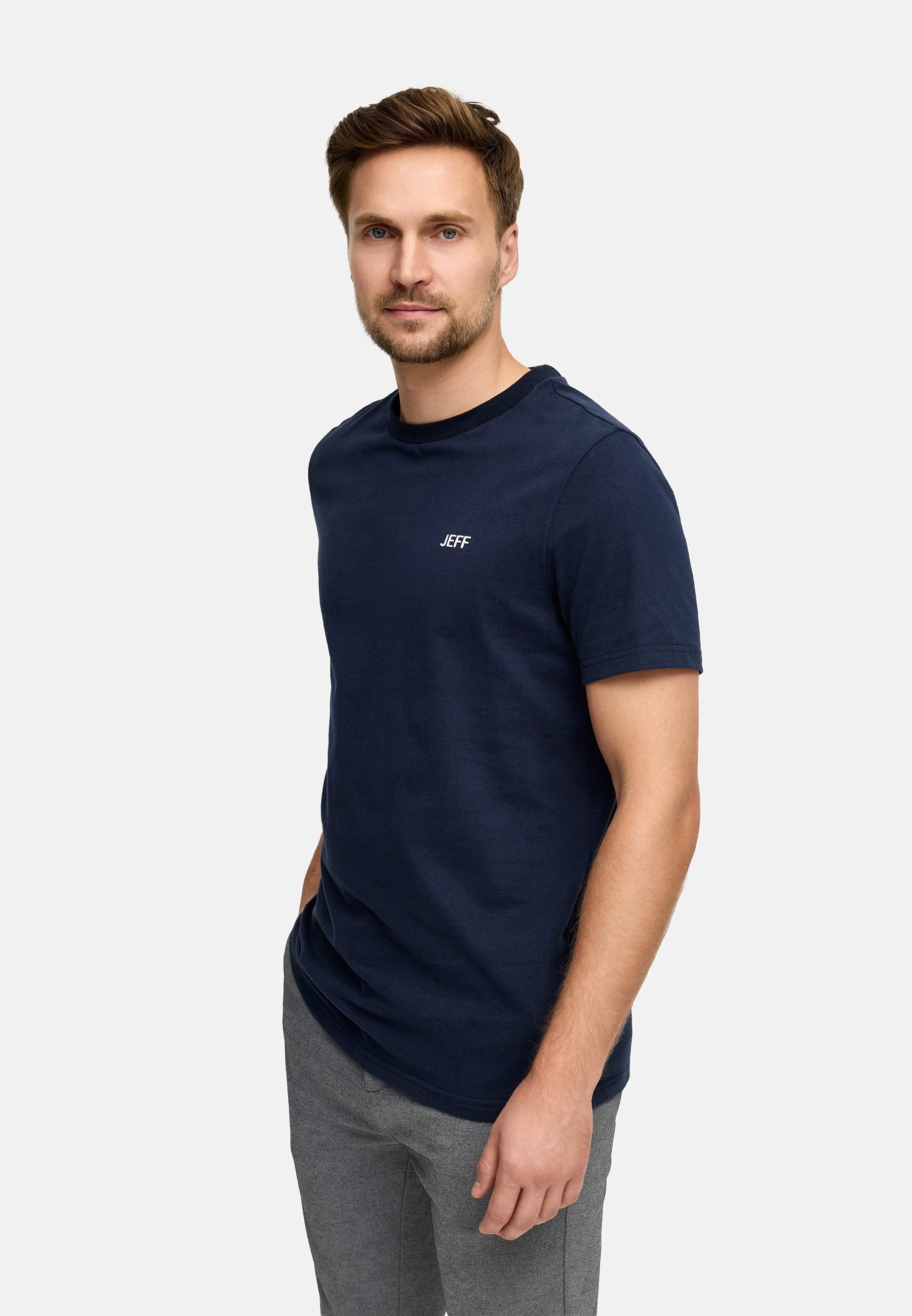 Jeff T-Shirt Herren JFCayson Shirt Tee Herrenshirt aus Baumwolle mit Logo-Detail