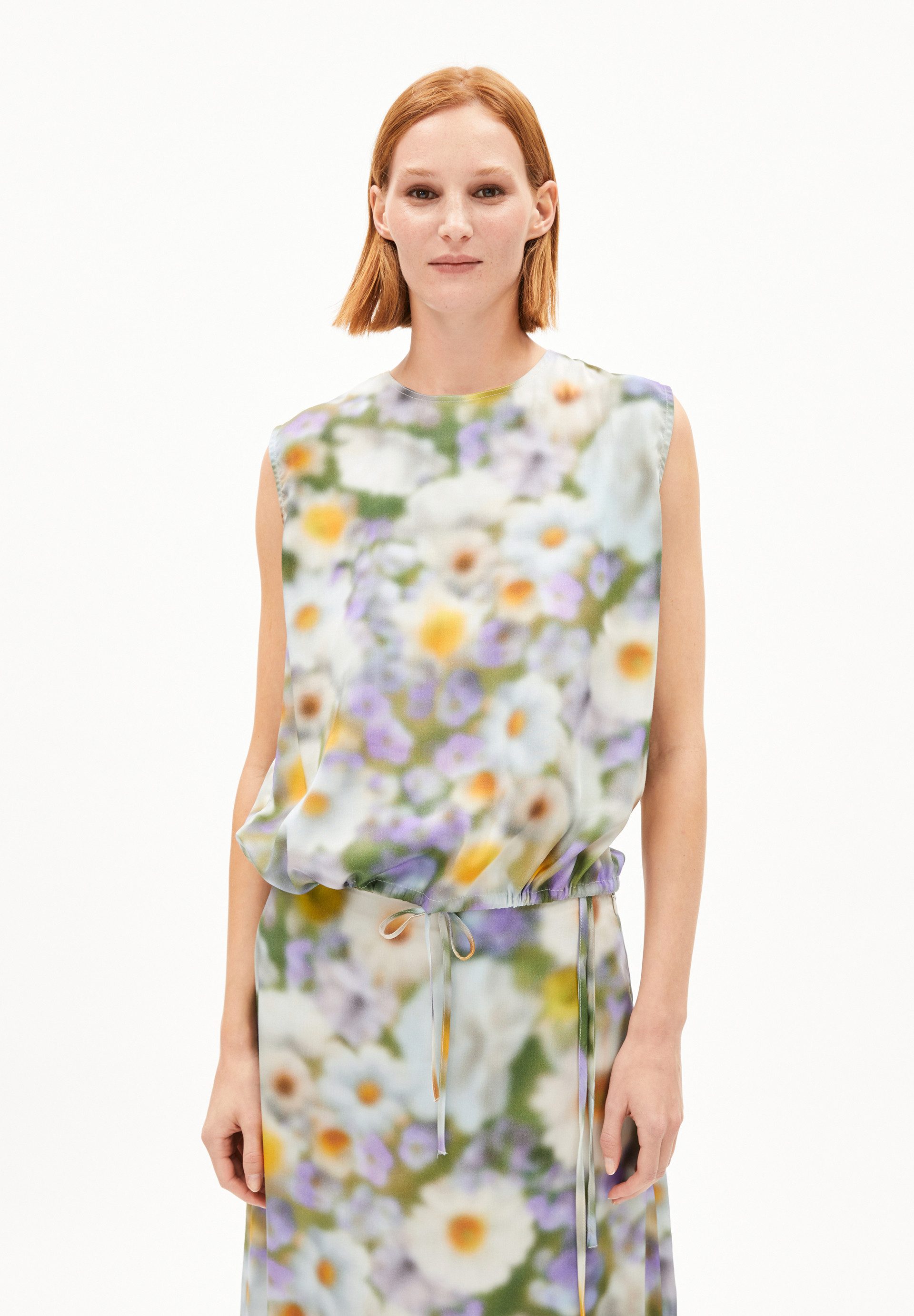 Armedangels Blusentop NERAA GREEN GARDEN Damen Relaxed Fit günstig online kaufen
