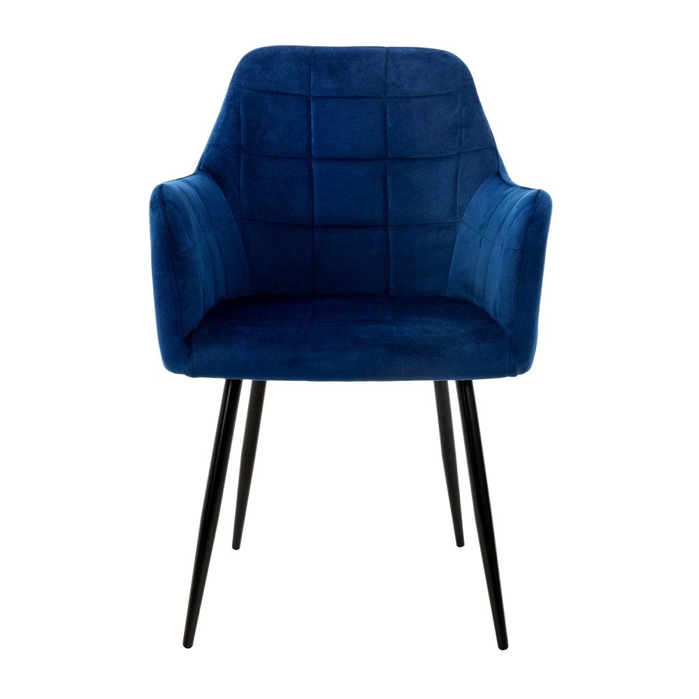 ML-DESIGN Stuhl Esszimmerstuhl ergonomisch & gepolstert, Esstischstuhl mit Rückenlehne (6 St), Wohnzimmerstuhl Dunkelblau Samtbezug Küchenstuhl Polsterstuhl – Bild 2 von 5