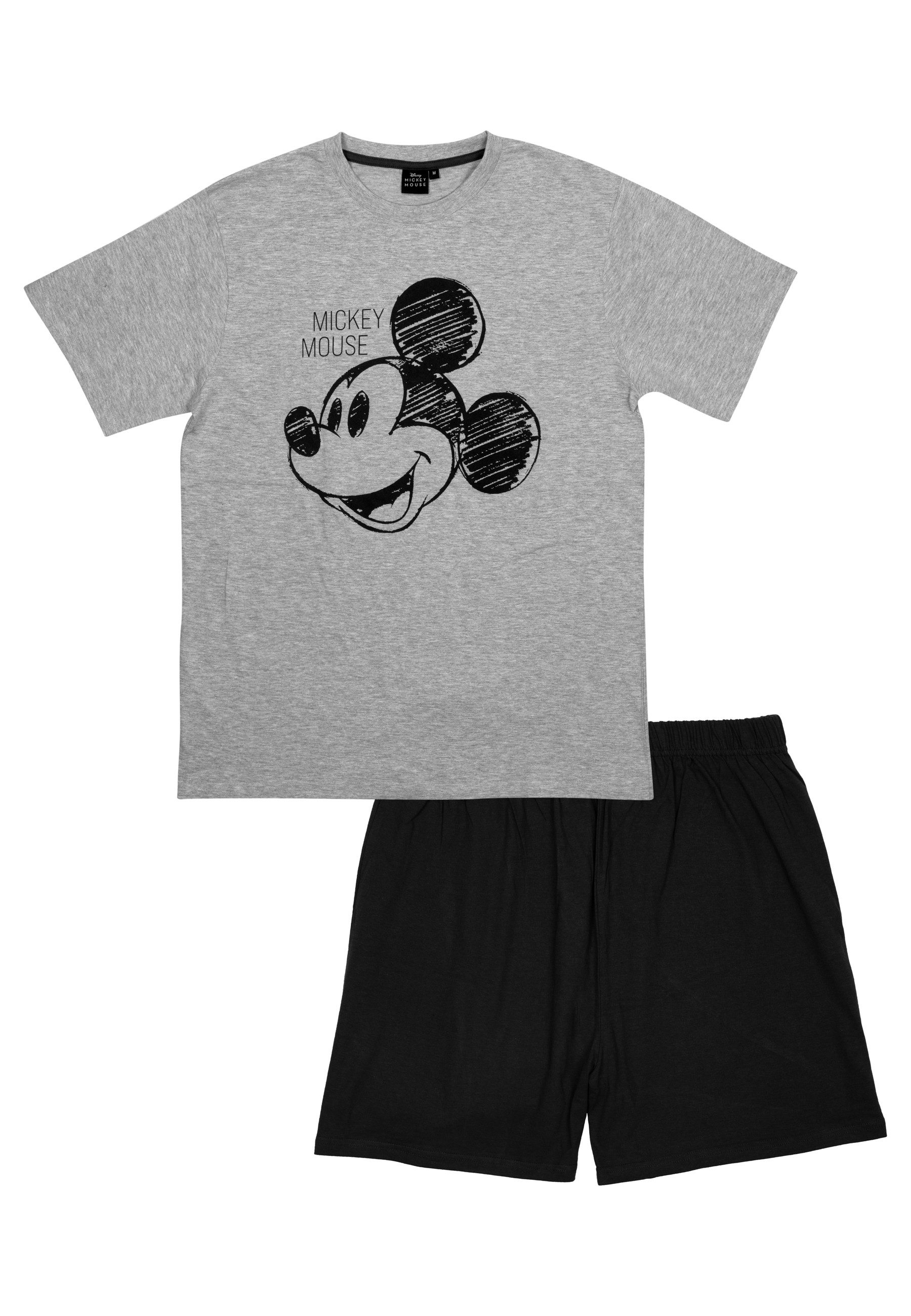 United Labels® Schlafanzug Disney Mickey Mouse Schlafanzug Pyjama Set Kurzarm Shorts Hose