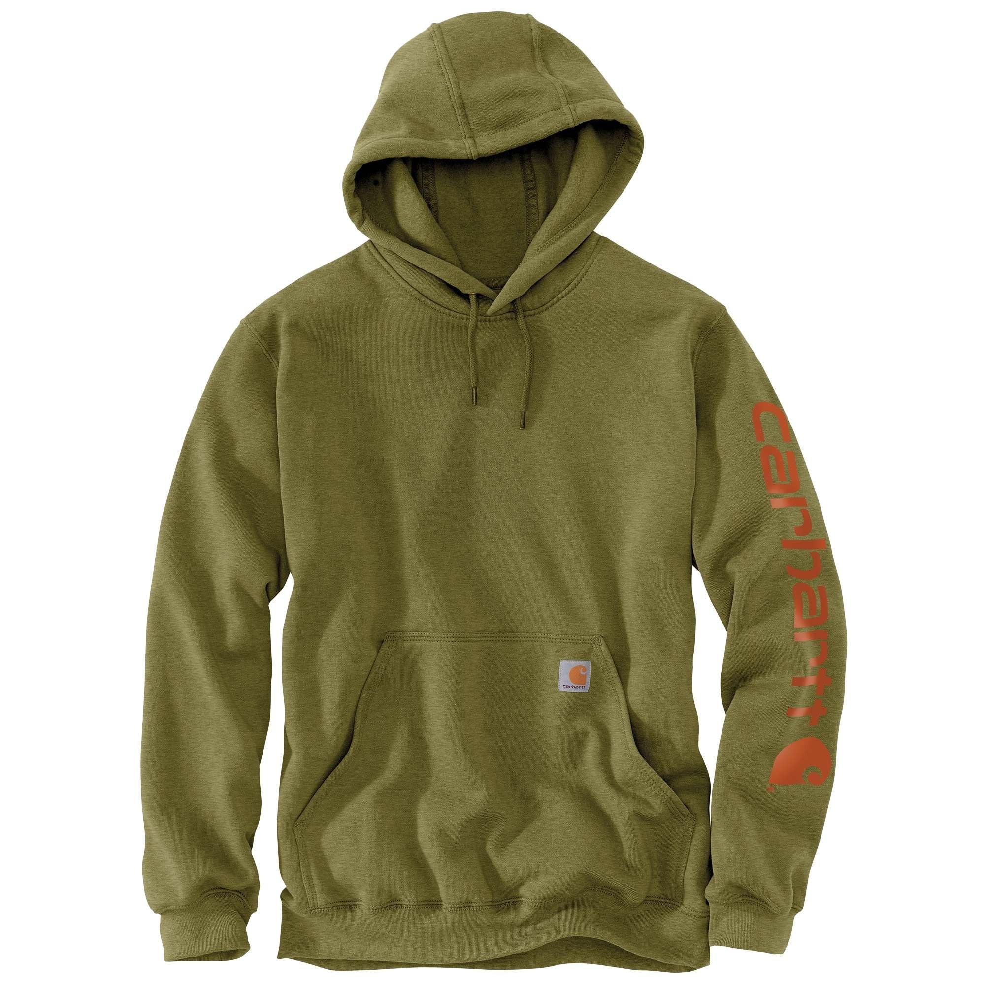 Fit Sleeve Sweatshirt olive Graphic Herren Carhartt true Loose Midweight heather Kapuzenpullover Carhartt Hoodie Logo