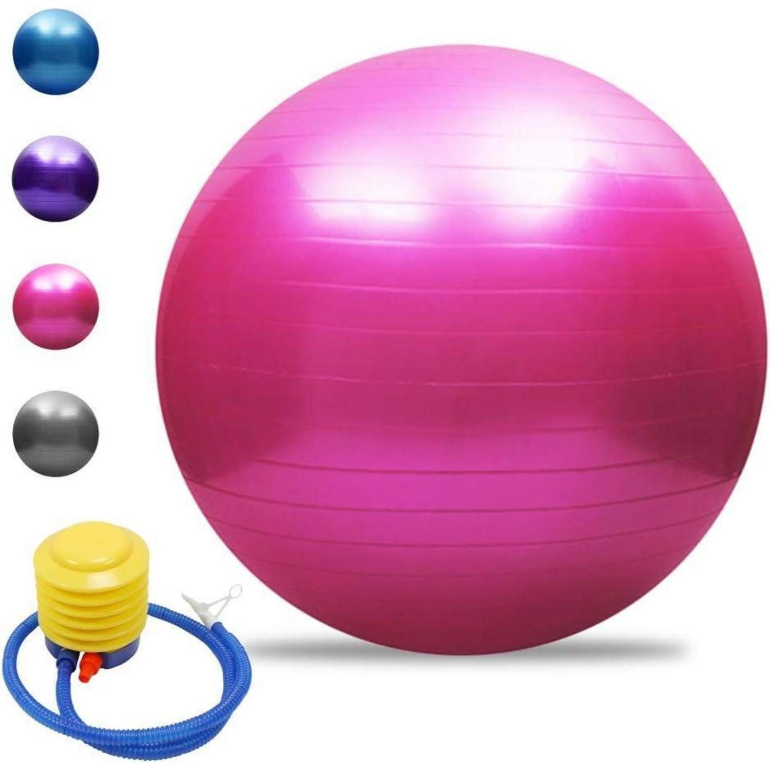 Gymnastikball Gymnastikball AntiBurst Balance Pilates 55cm 65cm Luftpumpe Pink 55cm