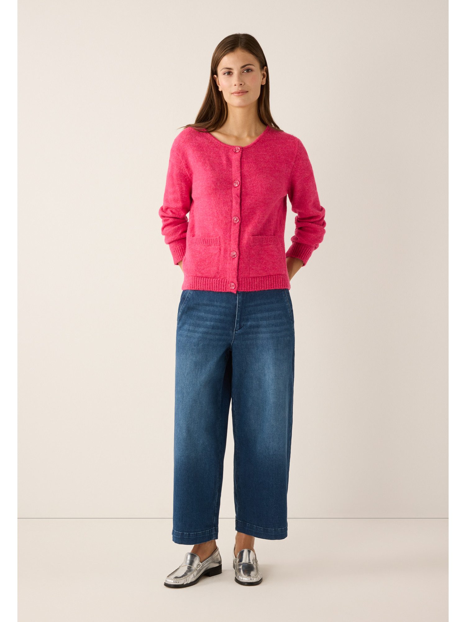 MORE&MORE Regular-fit-Jeans High Waist Jeans Culotte