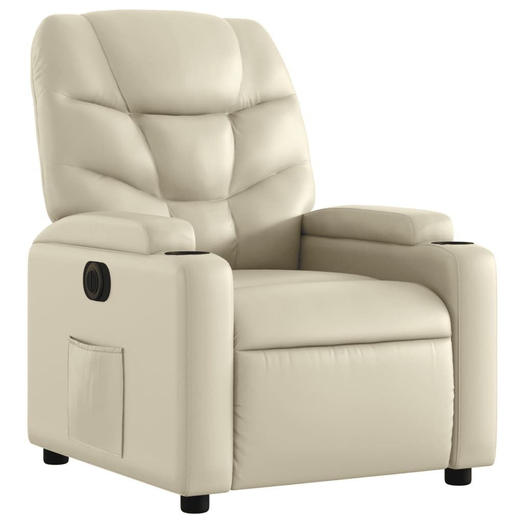 vidaXL Sessel Relaxsessel Elektrisch Creme Kunstleder günstig online kaufen