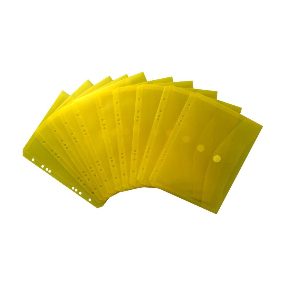 EXXO by HFP Organisationsmappe Dokumententaschen A5, aus PP (10-St), mit EURO-Lochung, Abheftrand, Klappe und Klettverschluss