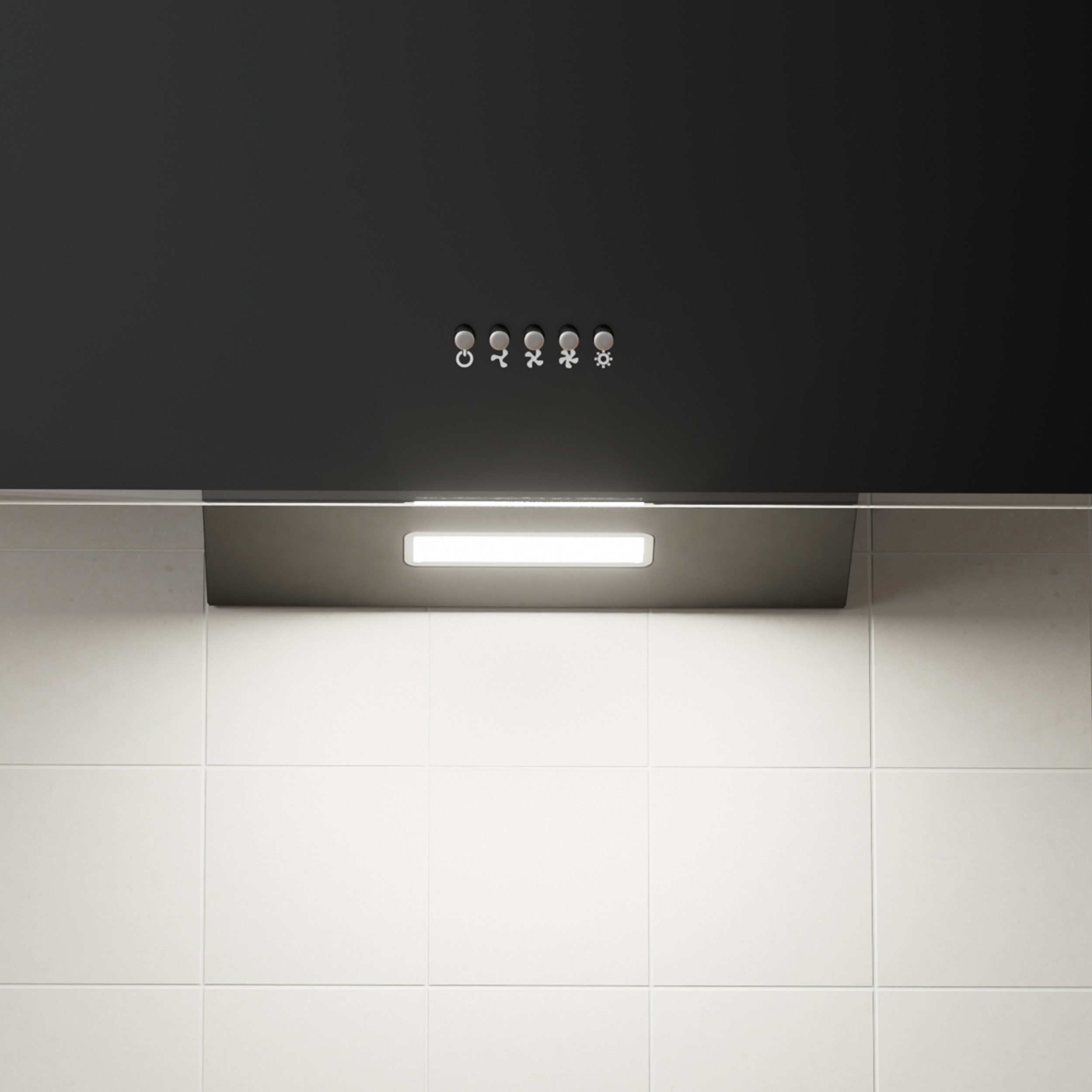 CIARRA Kopffreihaube VM6750B Dunstabzugshaube 60cm Kopffreie Schräghaube 350m³/h Abzugshaube – Bild 5 von 5