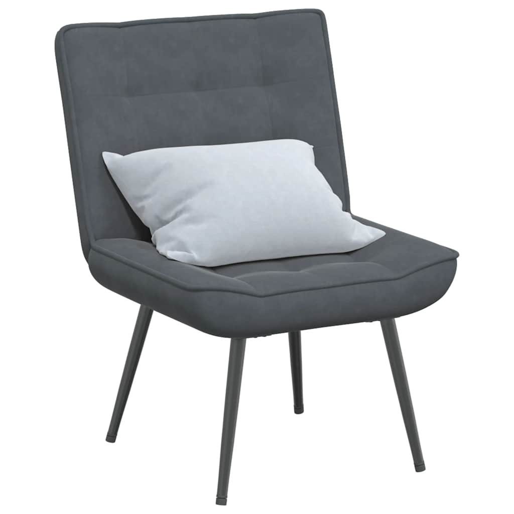 vidaXL Stuhl Relaxsessel Dunkelgrau 64x74x84 cm Samt