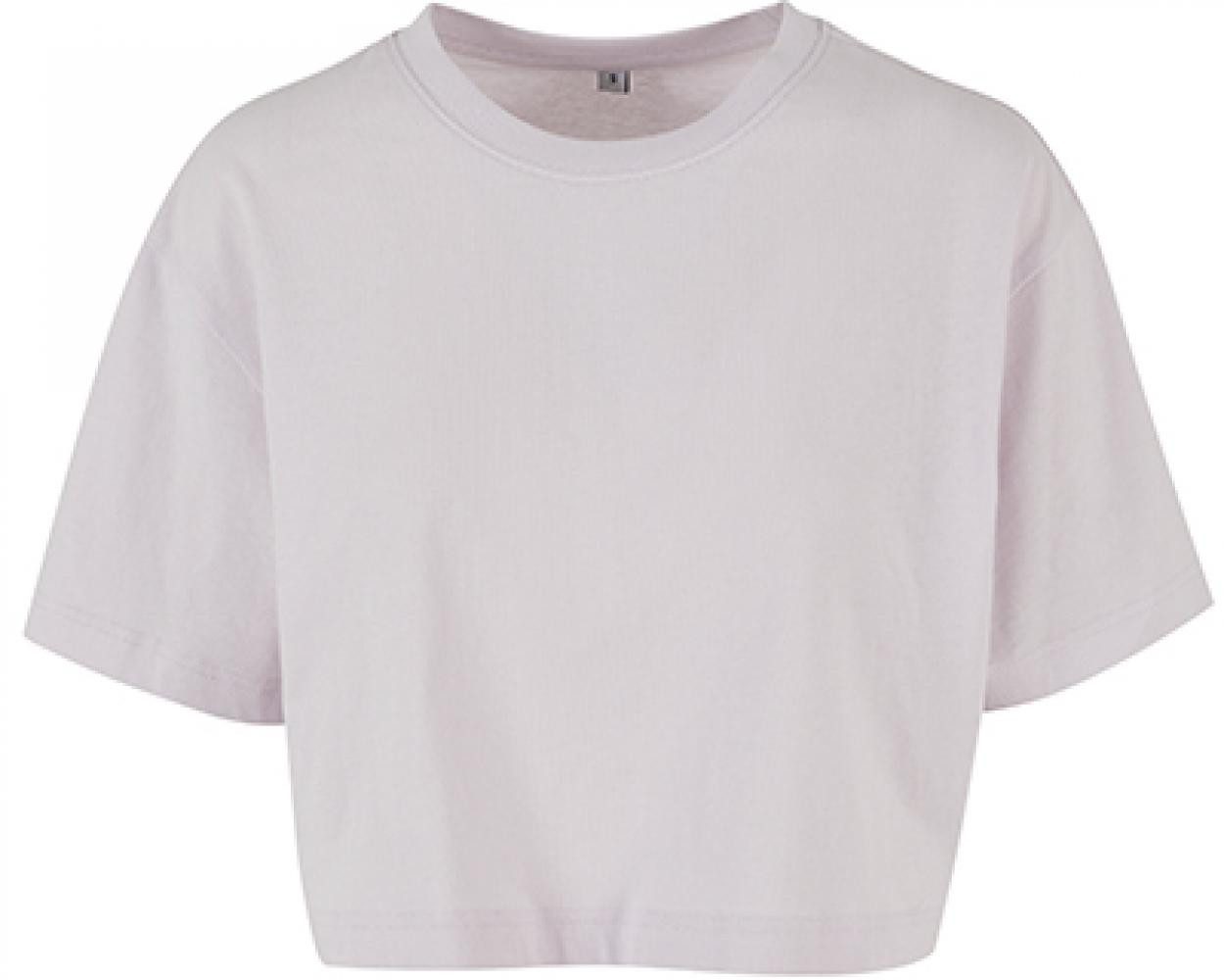 Build Your Brand Rundhalsshirt Kurzes bauchfreies T-Shirt Damen