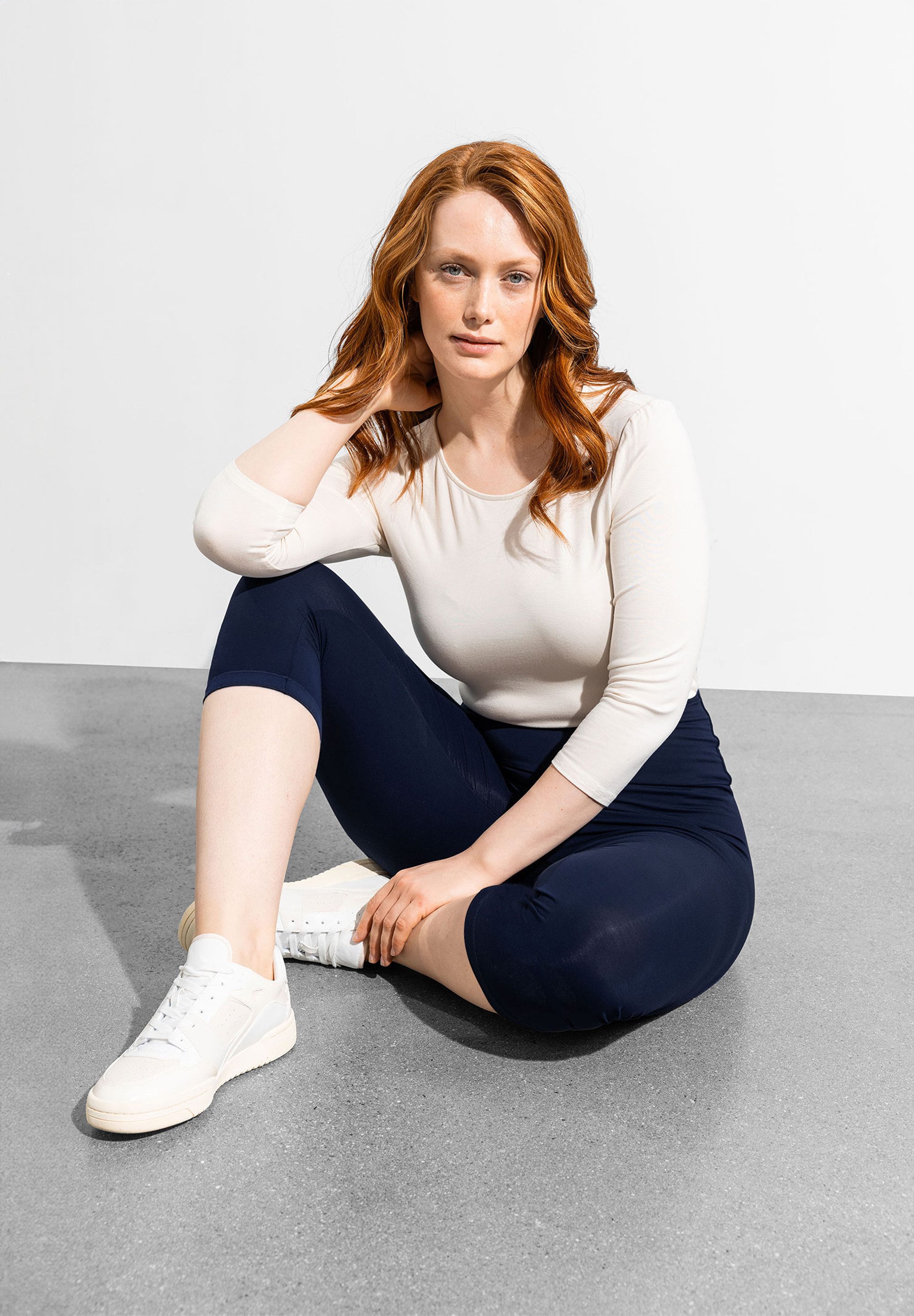 Les Lunes Leggings Luna 3/4 Leggings (Maya Leggings) Bambusviskose, 3/4 Länge, elastischer hoher Bund, bequeme Passform