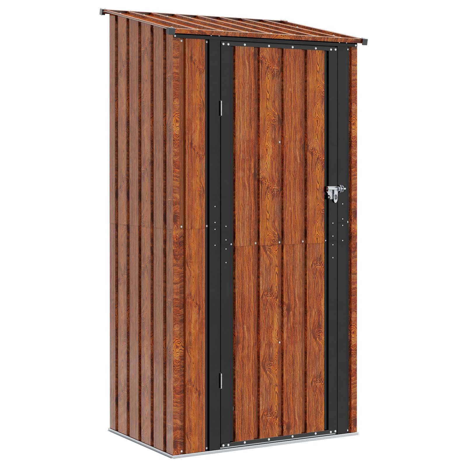 vidaXL Gartenhaus Gartenhütten Braun 103 x 74 x 200 cm Metall