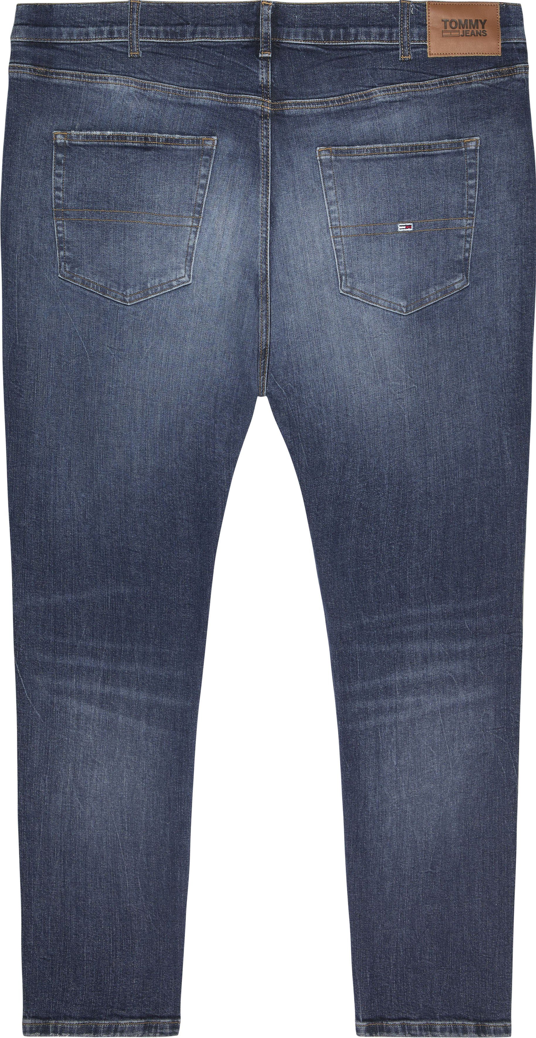 Tommy Jeans Plus Slim-fit-Jeans PLUS denim dark Nieten Jeans mit Tommy SCANTON CE