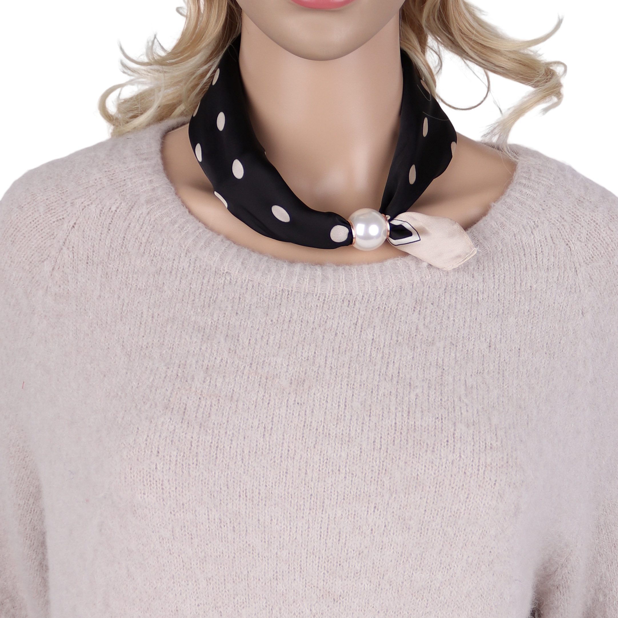MIRROSI Nickituch Schmales Halstuch mit magnetischem Clip, Damen Halstuch deal für Frühling,Sommer, Herbst