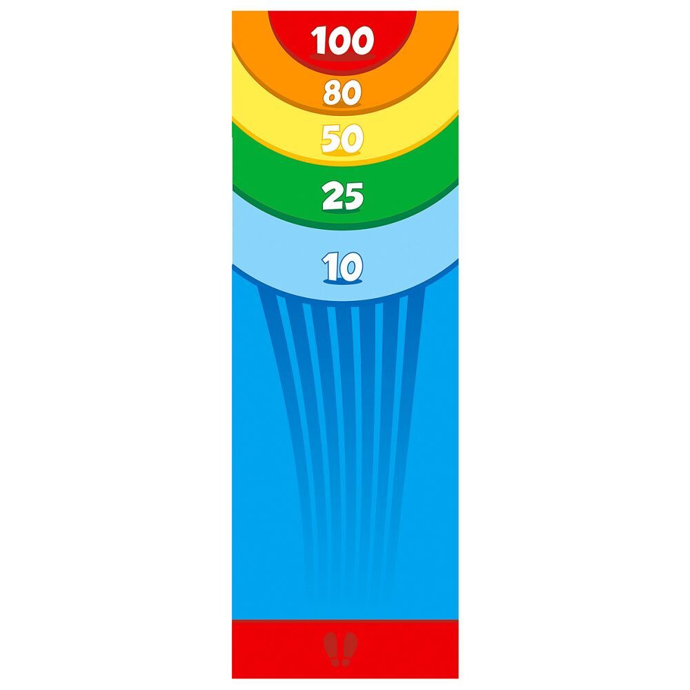 ACHOKA® Kinderteppich Spielteppich Target, Fordert Auge-Hand-Koordination und Kraftdosierung