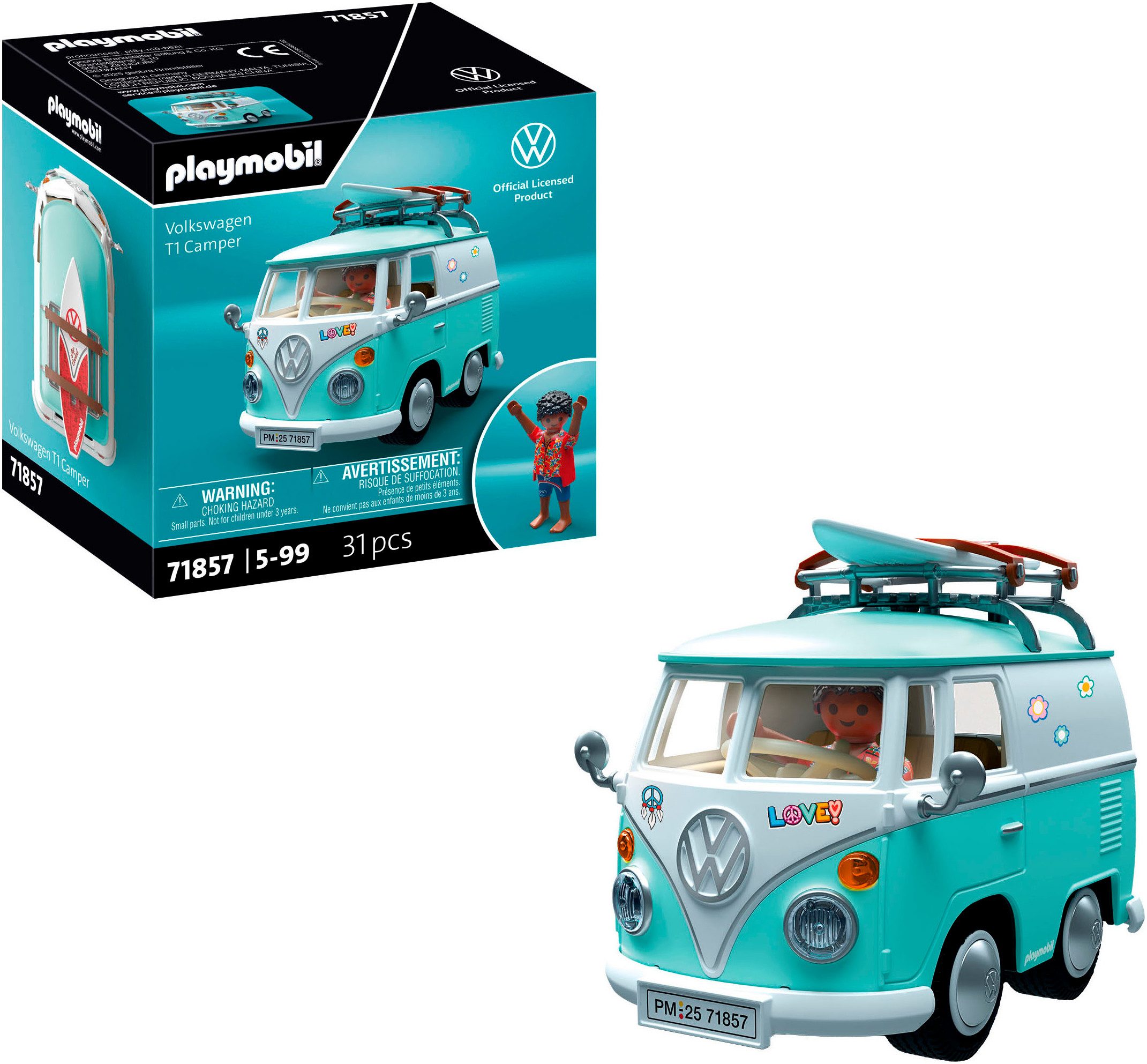 Playmobil® PLAYMOBIL X Volkswagen T1 Camper (71857), Cars Konstruktions-Spi günstig online kaufen