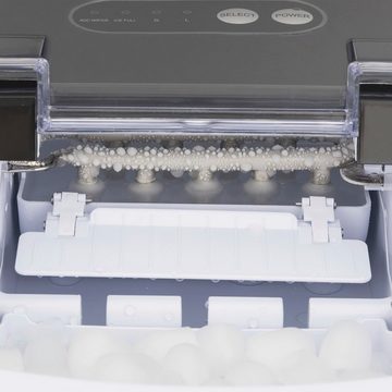 H.Koenig Eiswürfelmaschine Eiswürfel Ice Maker Eiswürfelzubereiter Eis-Würfel-Maschine, digital, Würfel in drei Größen, abnehmbare Eiswürfelschale