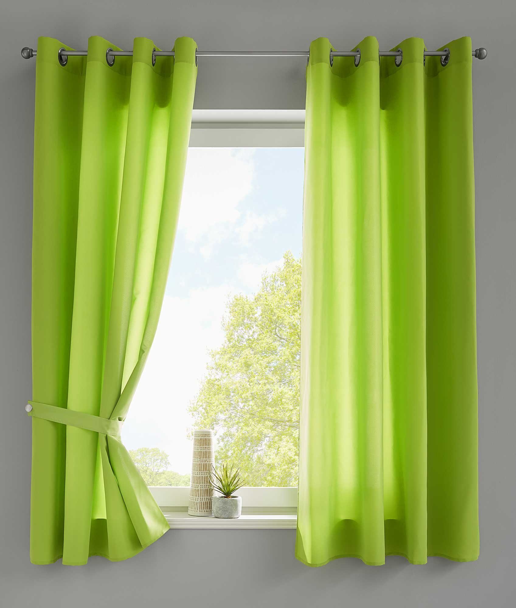 Gardinenbox Vorhang (2 St), Ösen, blickdicht, Vorhänge »Berlin« Blickdicht günstig online kaufen