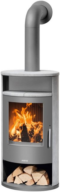 Kaminofen Island 7, Speckstein, 6,5 kW, ext. Verbrennungsluftzufuhr, Teefach