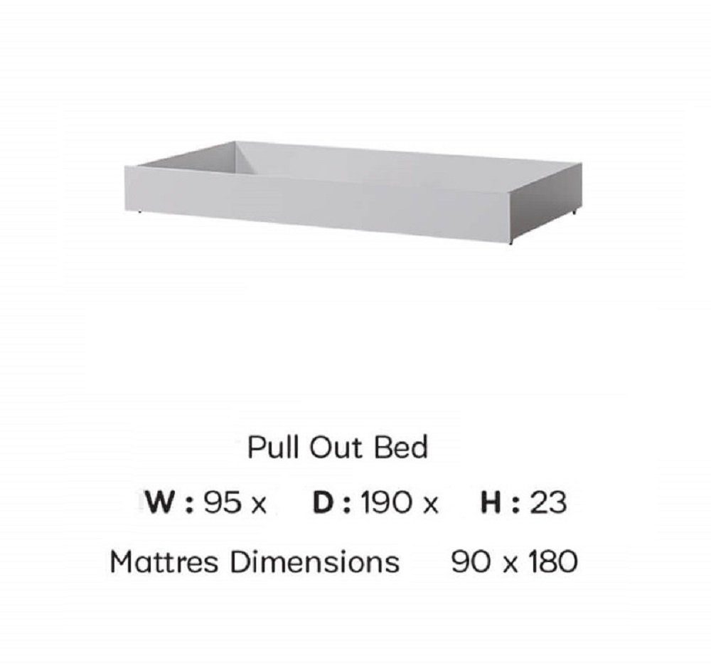 Möbel-Zeit Etagenbett Etagenbett Smart mit Schreibtisch, grau und Treppe Bettkasten