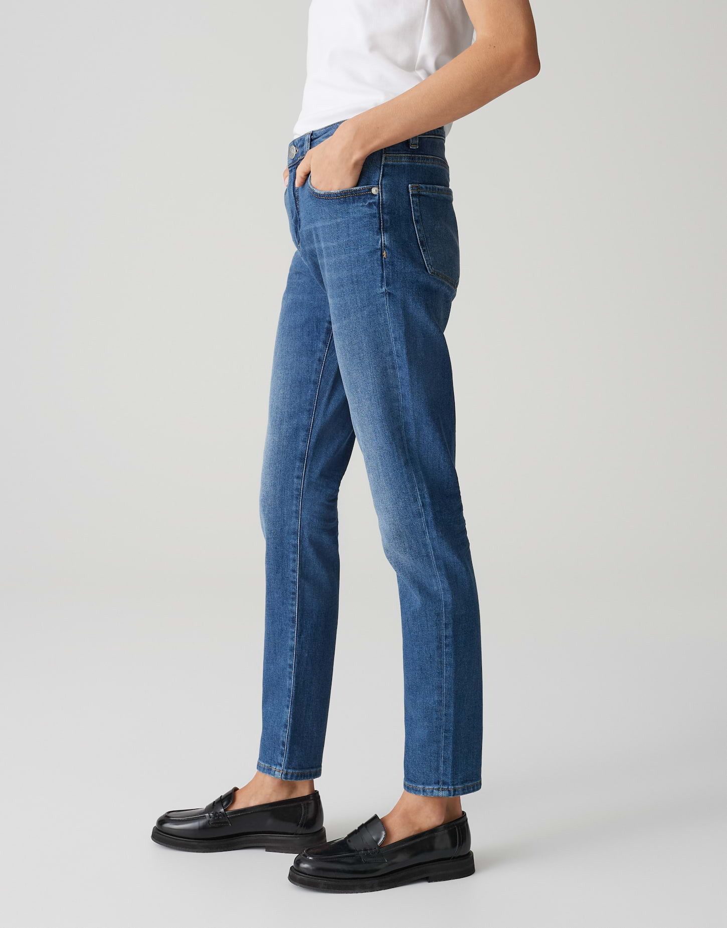 OPUS Slim-fit-Jeans Slim Jeans EVITA Mid Rise mit Stretch-Anteil