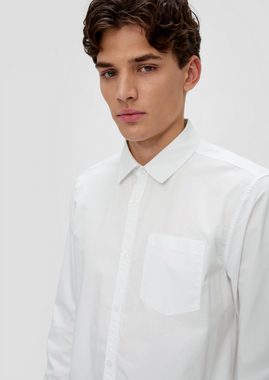 QS Langarmhemd Regular: Hemd aus Twill